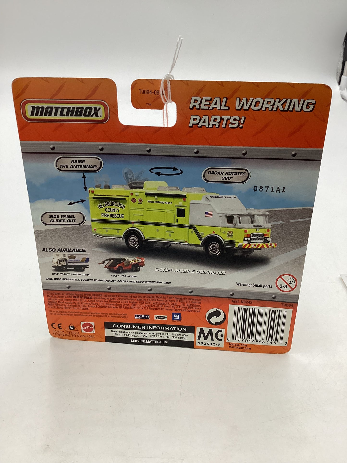 Matchbox Real Working Parts E-One Mobile Command