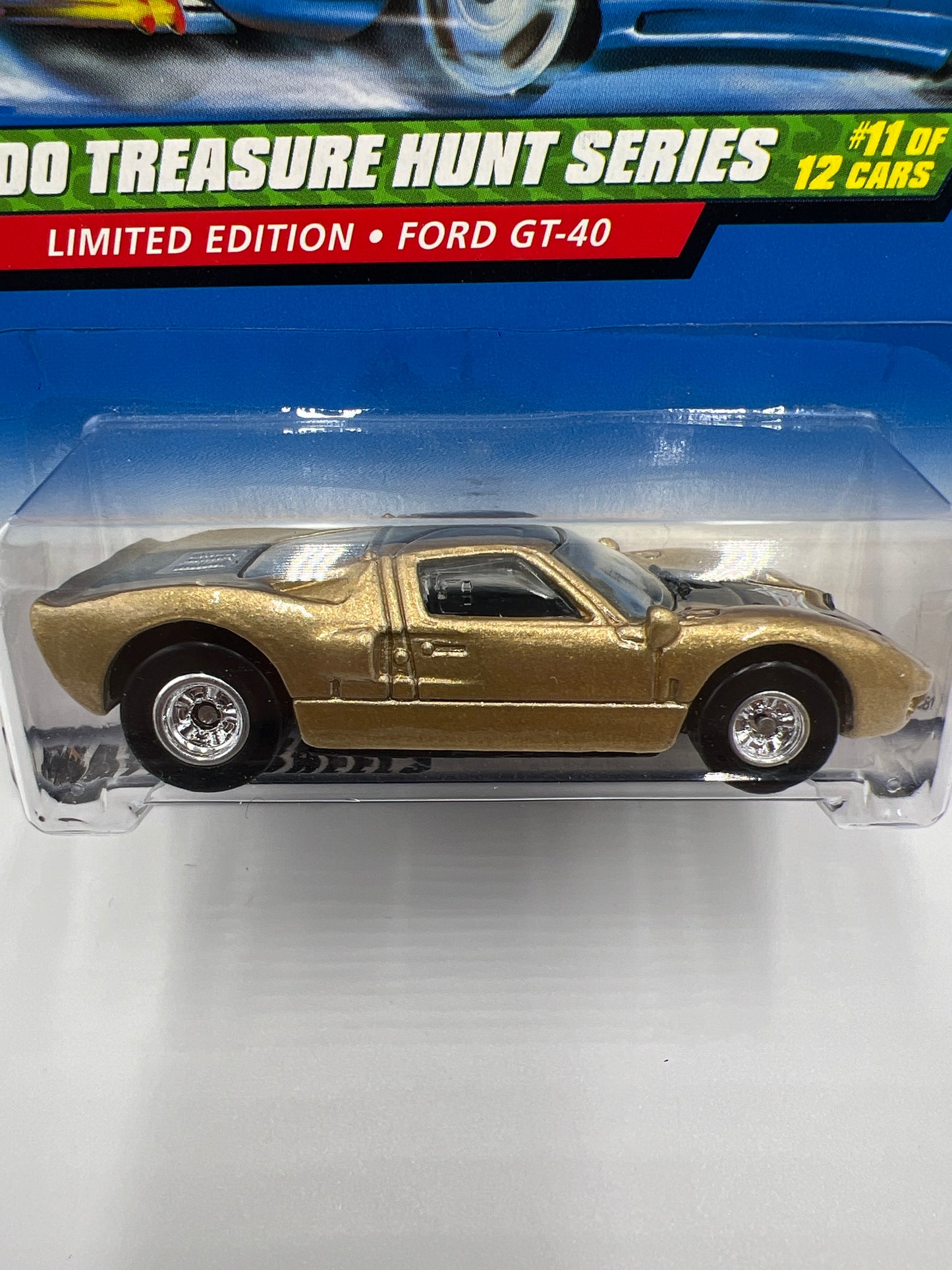 2000 Hot Wheels Treasure Hunt Real Riders #59 Ford GT-40 Gold 275A