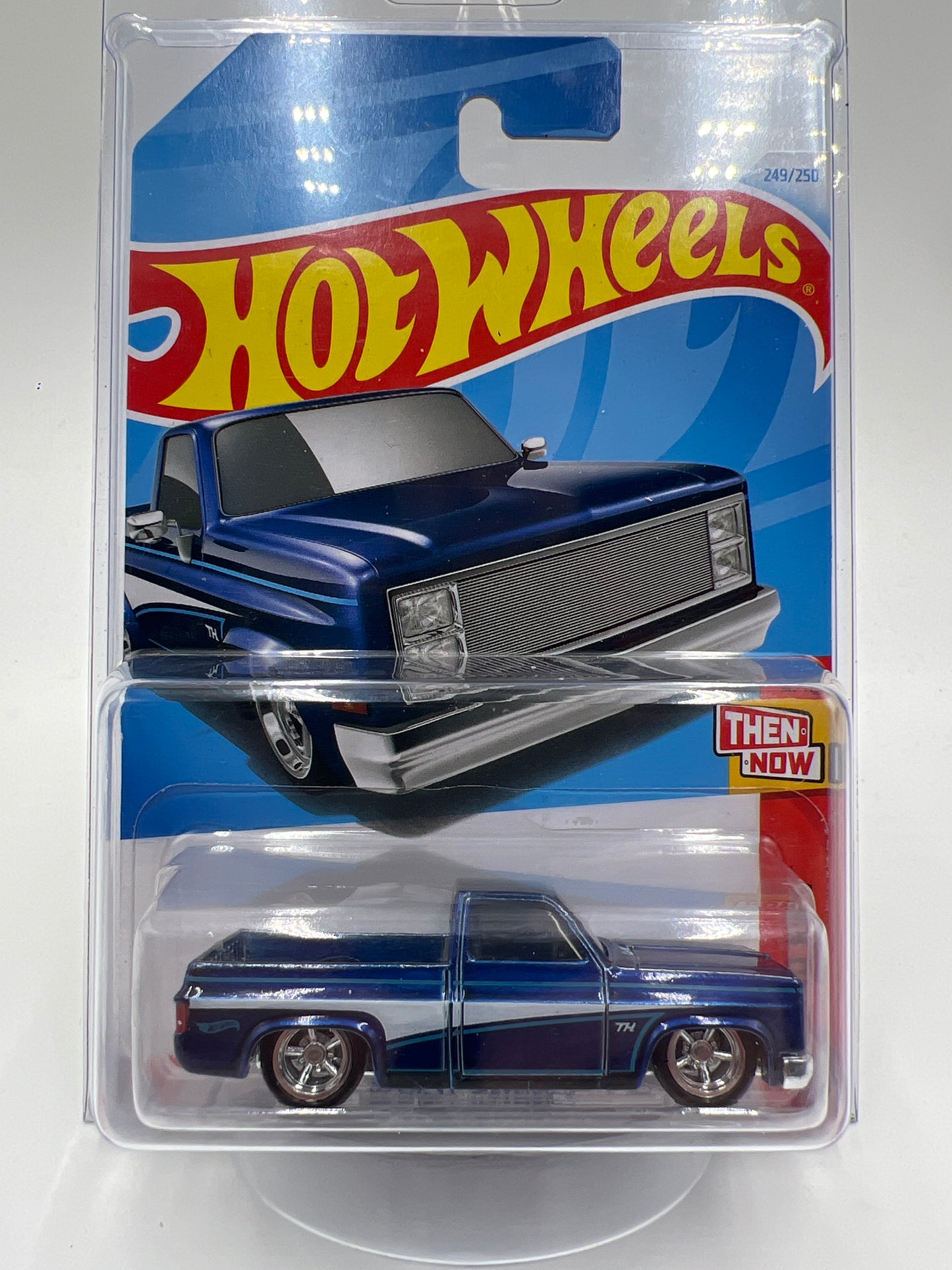2024 Hot Wheels International Super Treasure Hunt #249 83 Chevy Silverado Blue W/Protector