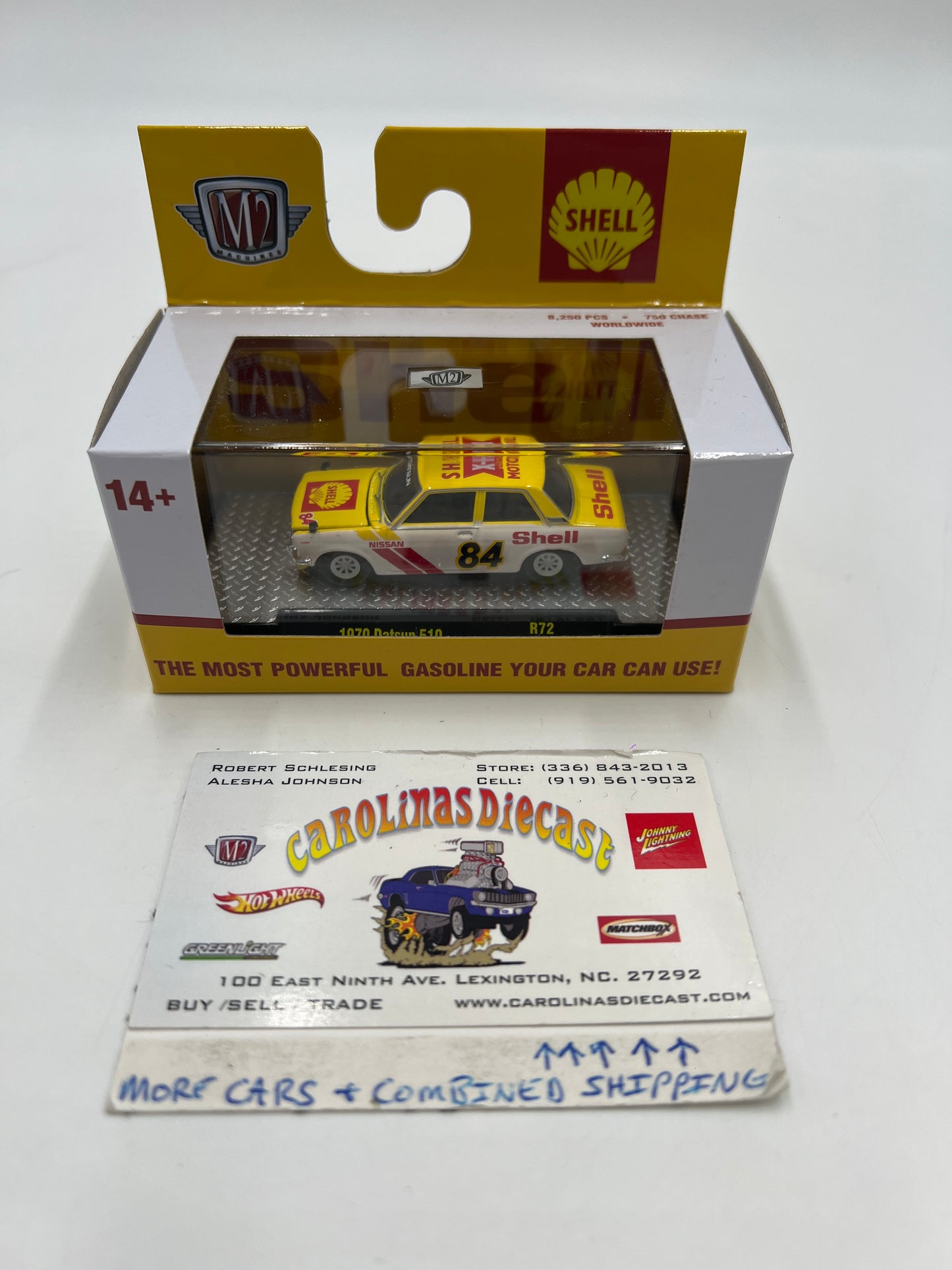 M2 Machines Shell 1970 Datsun 510 Yellow/White R72