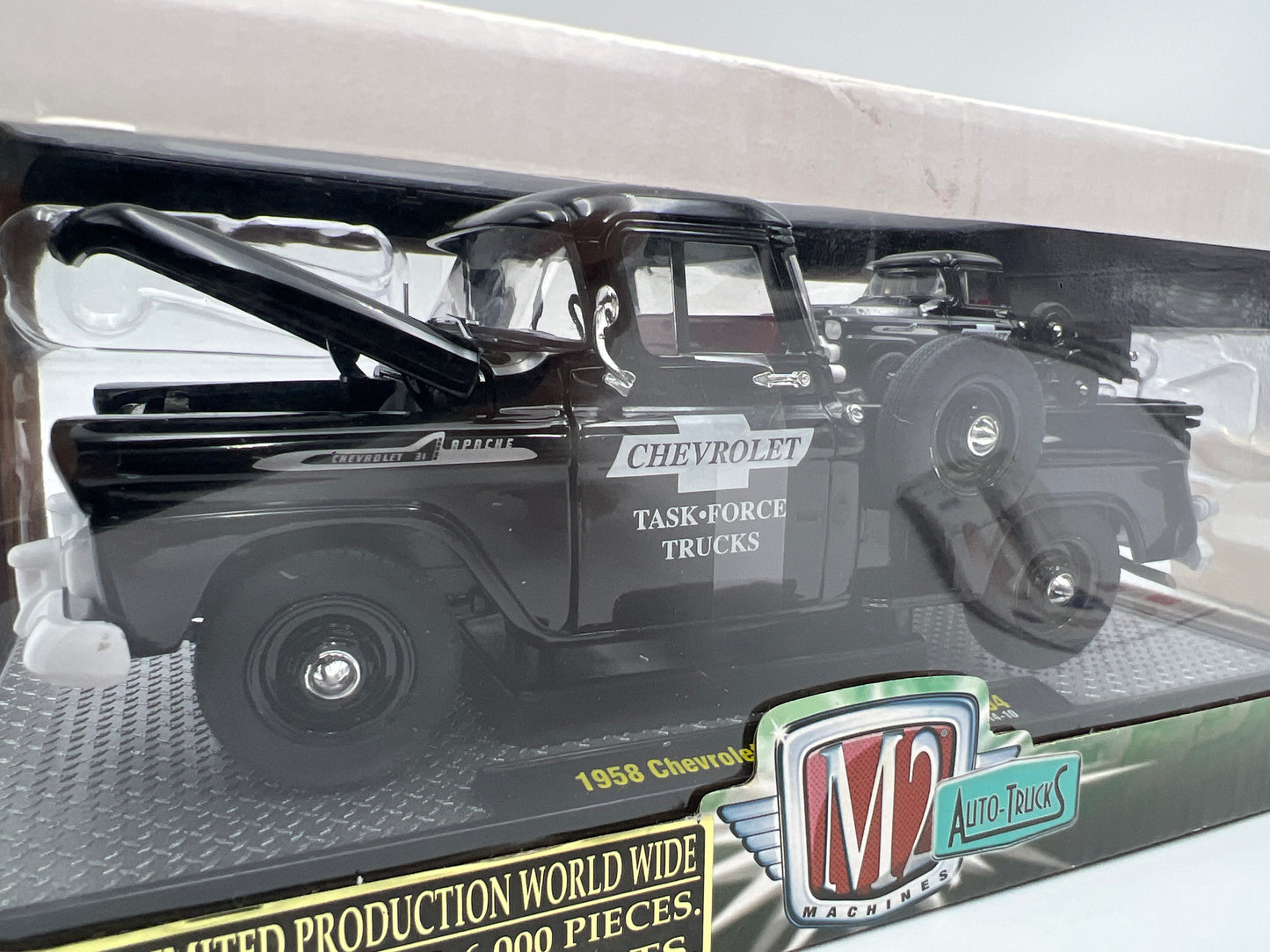 M2 Machines 1/24 S04 Walmart 2 Pack 1958 Chevrolet Apache Step Side Truck Black