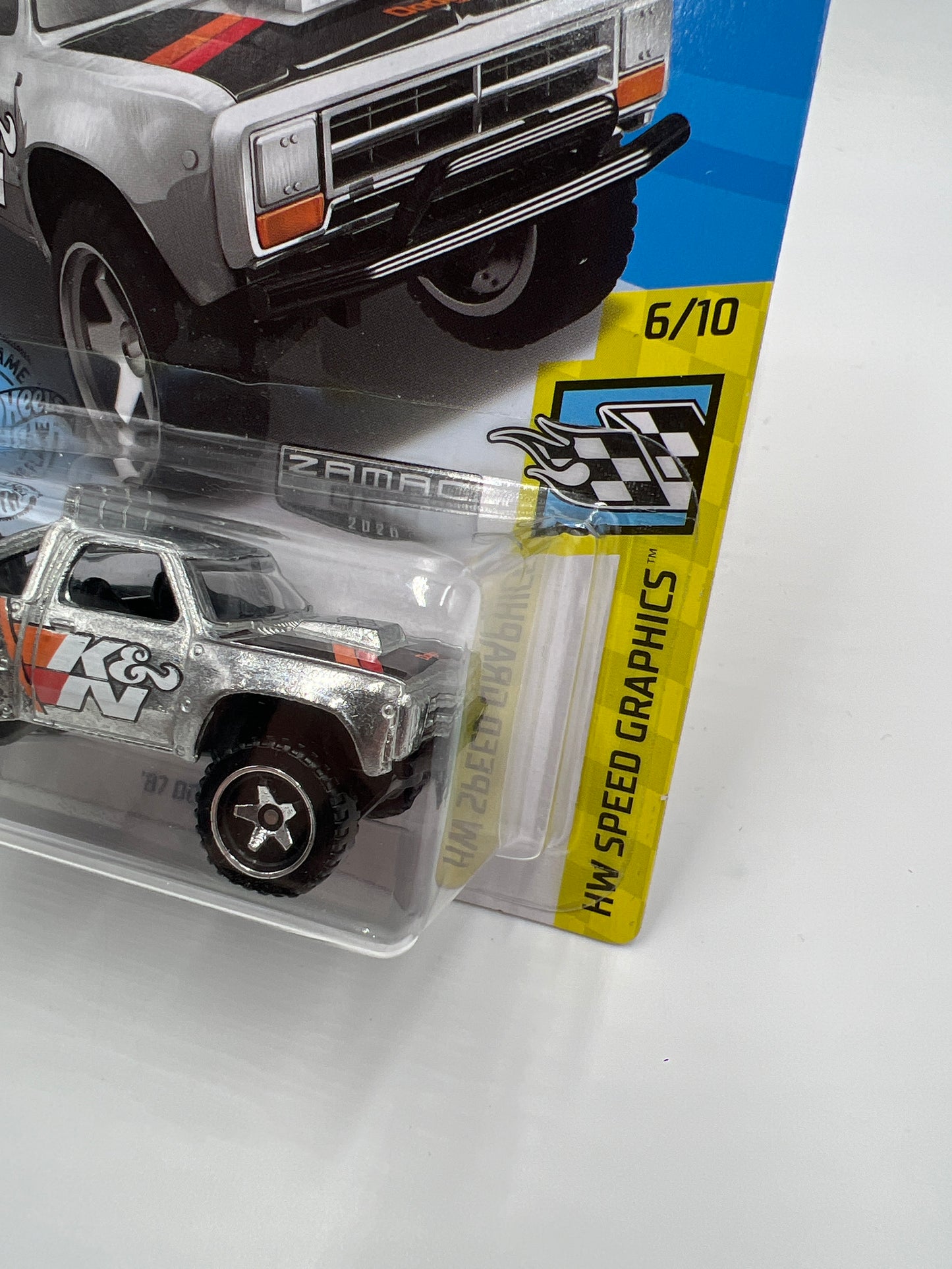 2020 Hot Wheels Walmart Exclusive Zamac 8 #128 87 Dodge D100 K&N