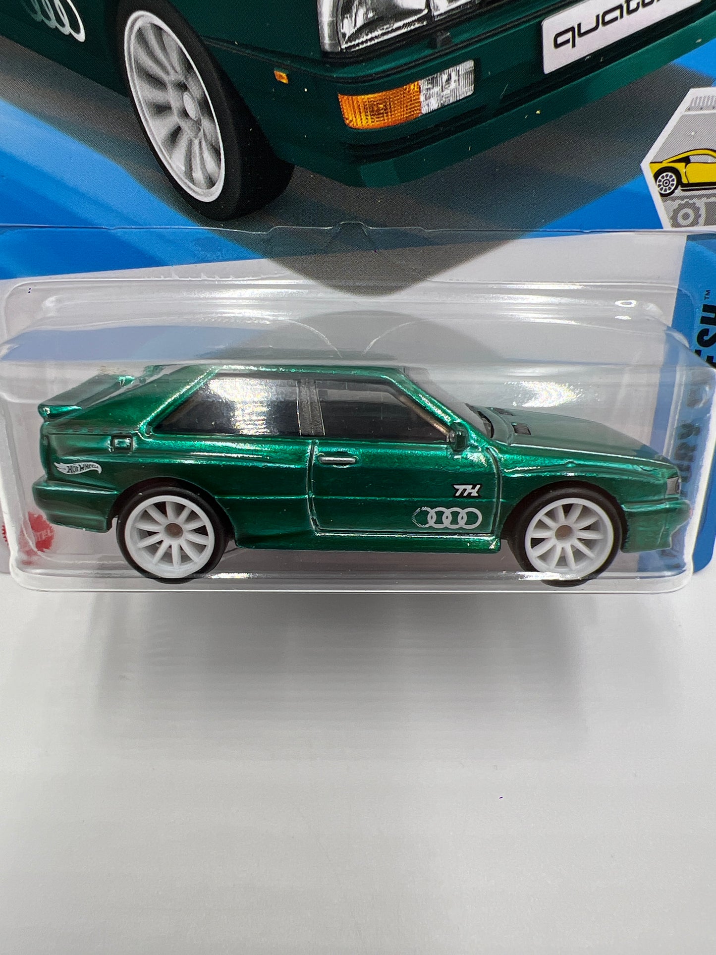 2025 Hot Wheels A Case Super Treasure Hunt #16 87 Audi Quattro Green W/Protector
