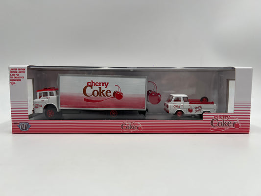 M2 Machines Auto Haulers CHASE Cherry Coke 1956 Ford C-950 Truck & 1964 Ford Econoline Truck TW24