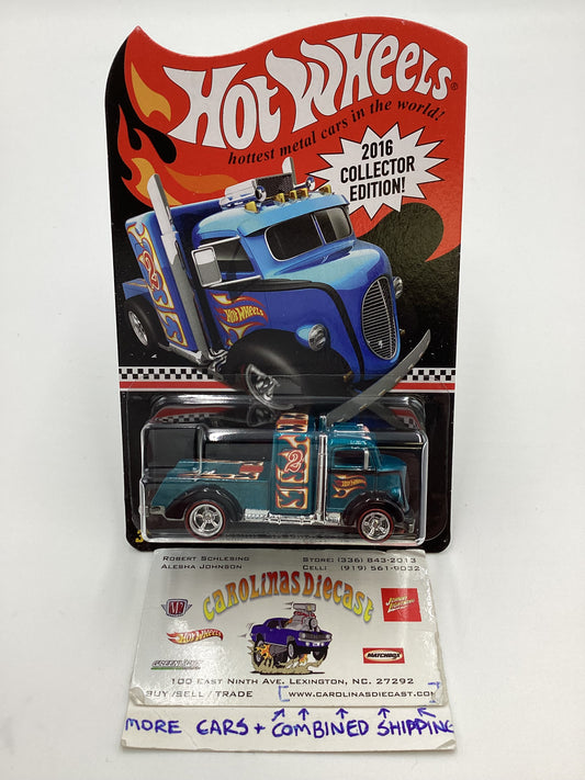 2016 Hot Wheels Collectors Edition mail in #2 Custom 38 Ford C.O.E  Blue with protector