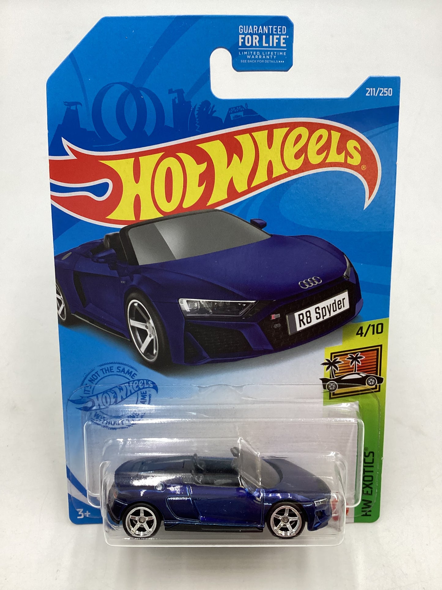 2019 Hot wheels Super treasure hunt 2019 Audi R8 Spyder Blue W/Protector