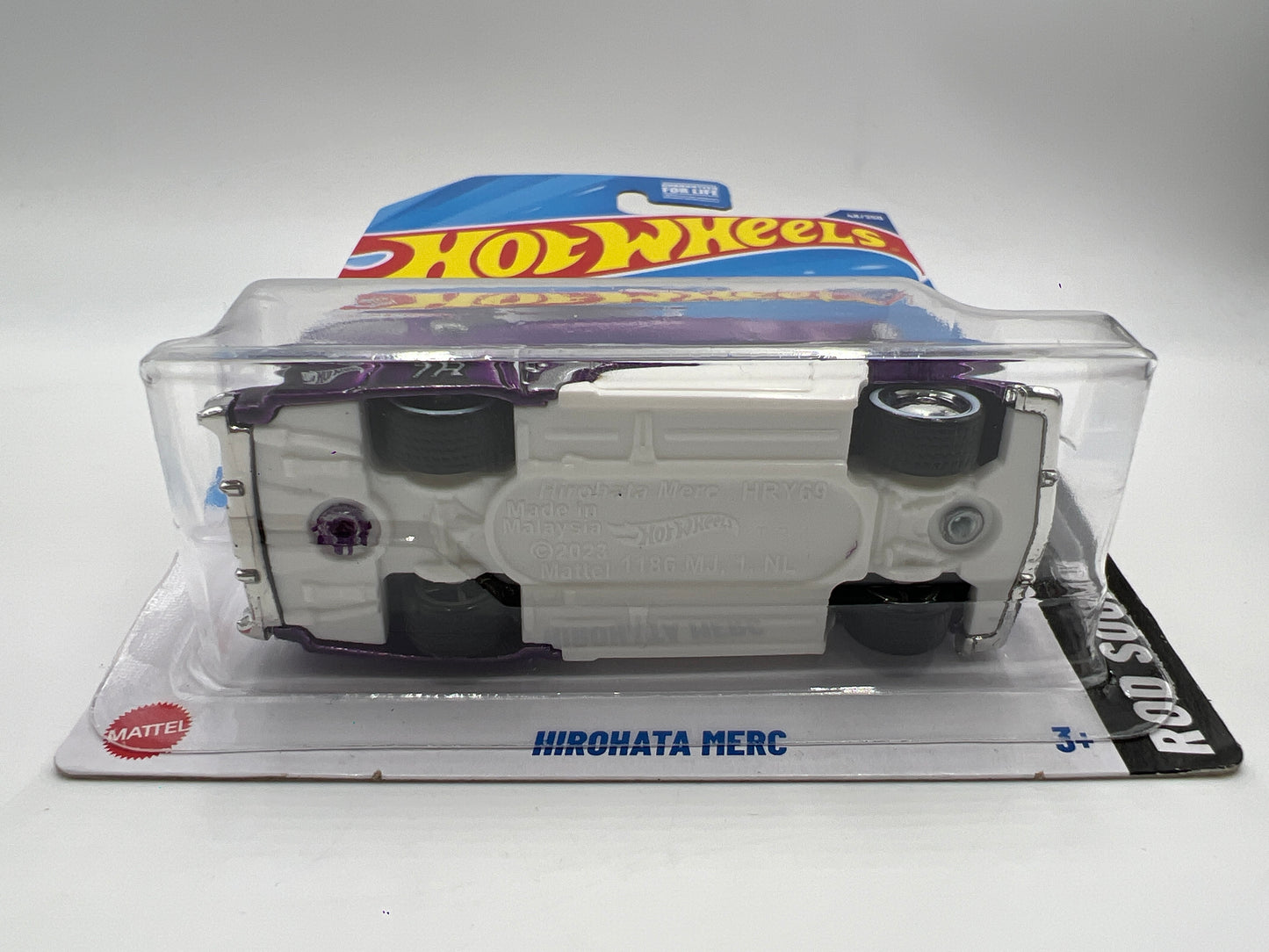 2025 Hot Wheels C Case Super Treasure Hunt #46 Hirohata Merc Purple W/Protector Small Crack In Blister