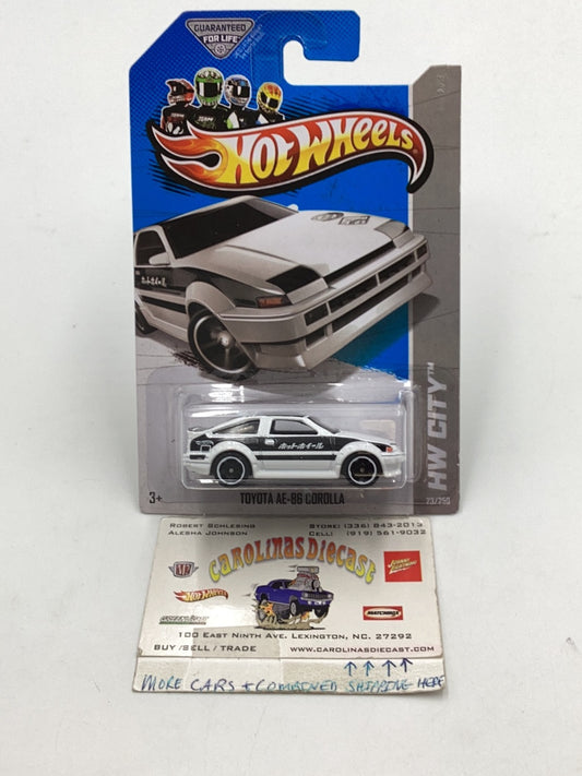 2013 hot wheels #23 Toyota AE 86 Corolla with protector