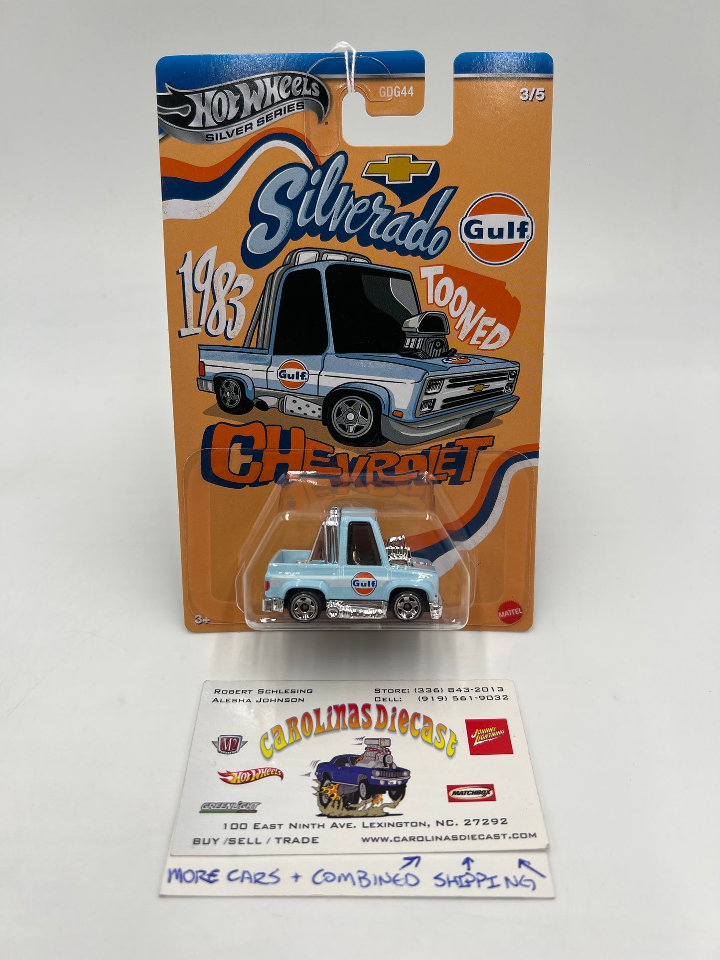2025 Hot Wheels Silver Series Tooned Gulf #3 Toond 83 Chevy Silverado 156L