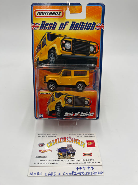 Matchbox Best Of British #4 Defender 90 Yellow