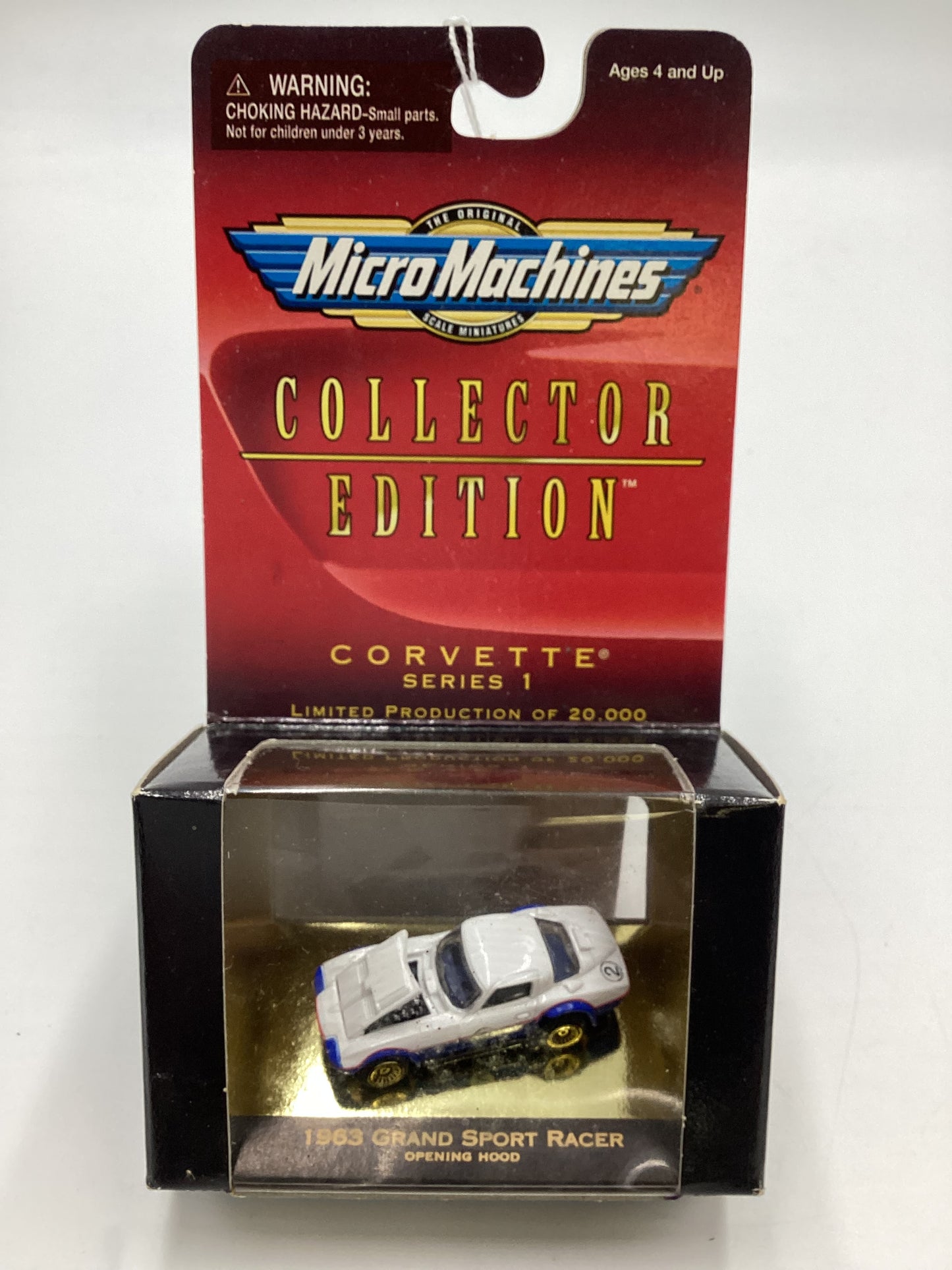 Micro Machines Collectors Edition Corvette Series 1 1963 Grand Sport Racer White/Blue 1/20000 SR CE 5
