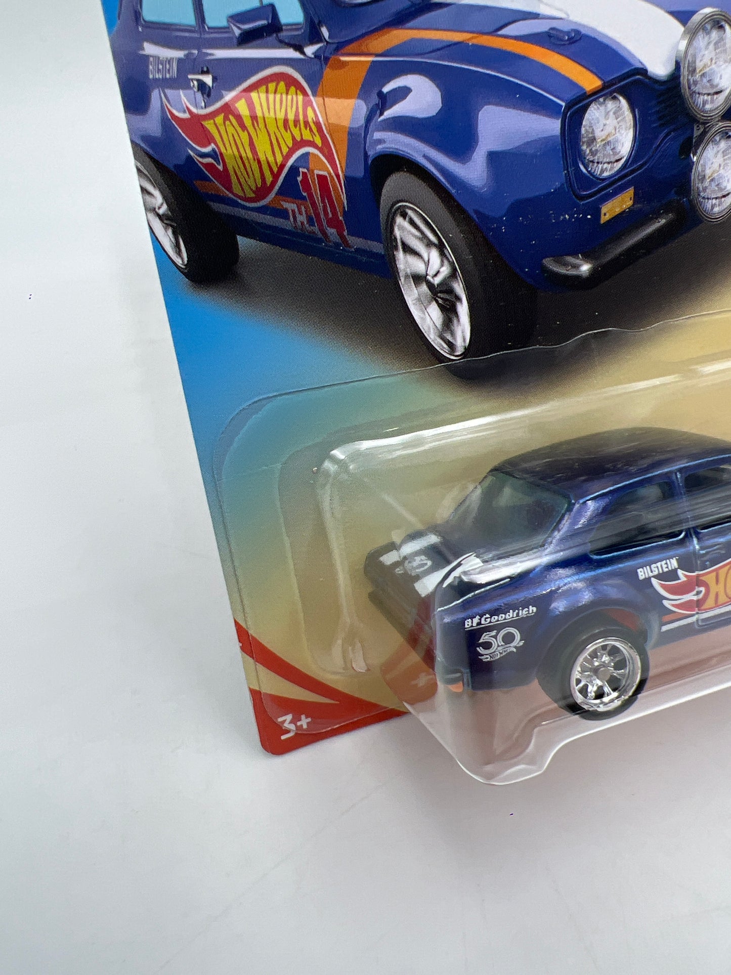 2018 Hot Wheels Super Treasure Hunt 70 Ford Escort RS1600 Blue W/Protector