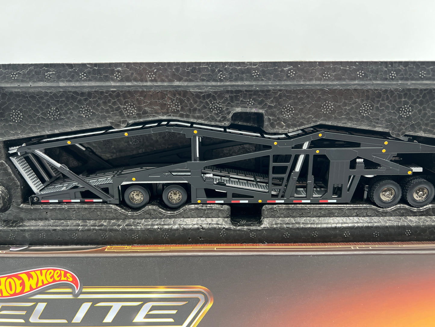 Hot Wheels RLC Elite 64 Freightliner Cascadia Car Hauler Black