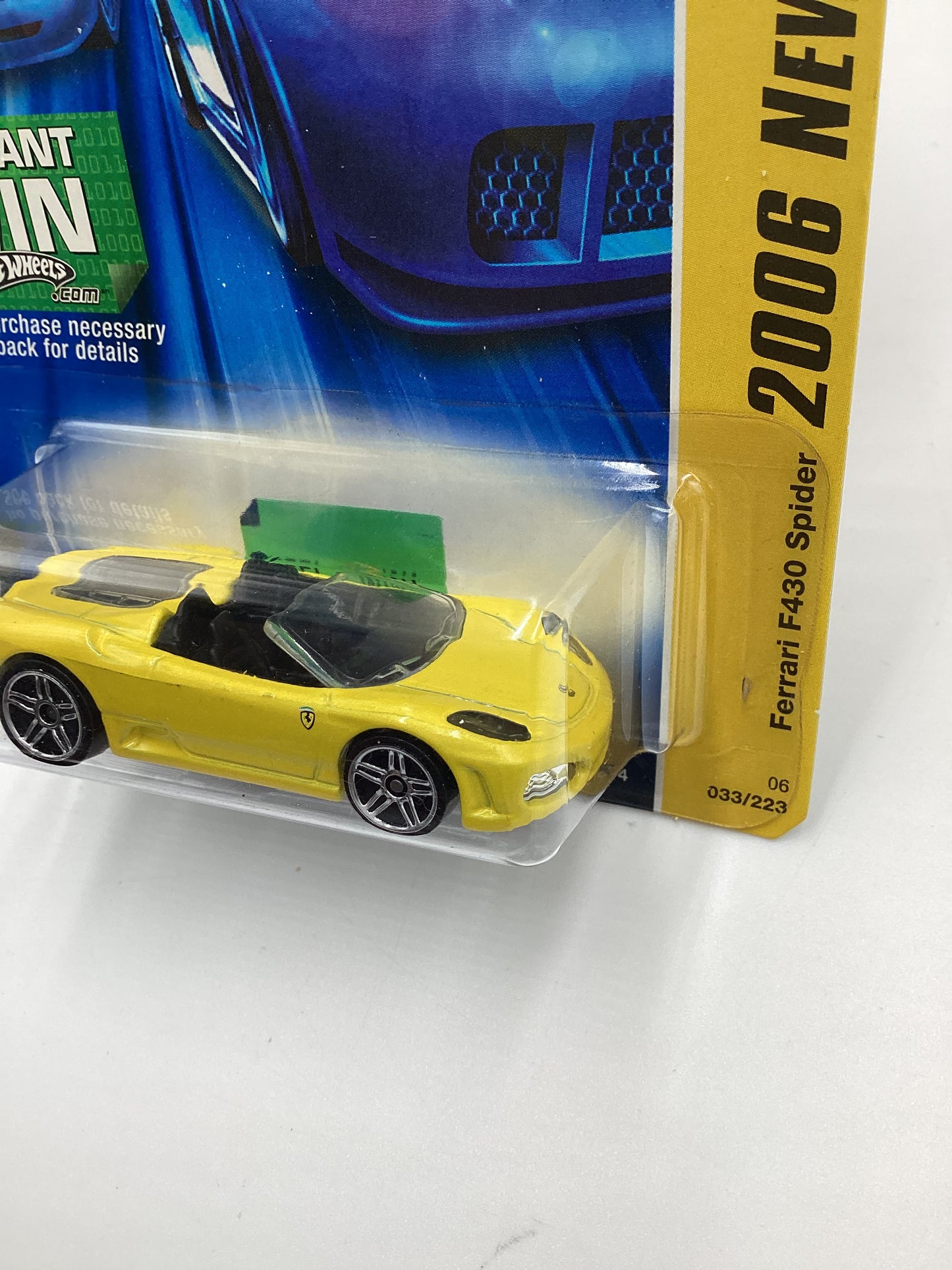 2006 Hot Wheels #033 Ferrari F430 Spider Yellow SR