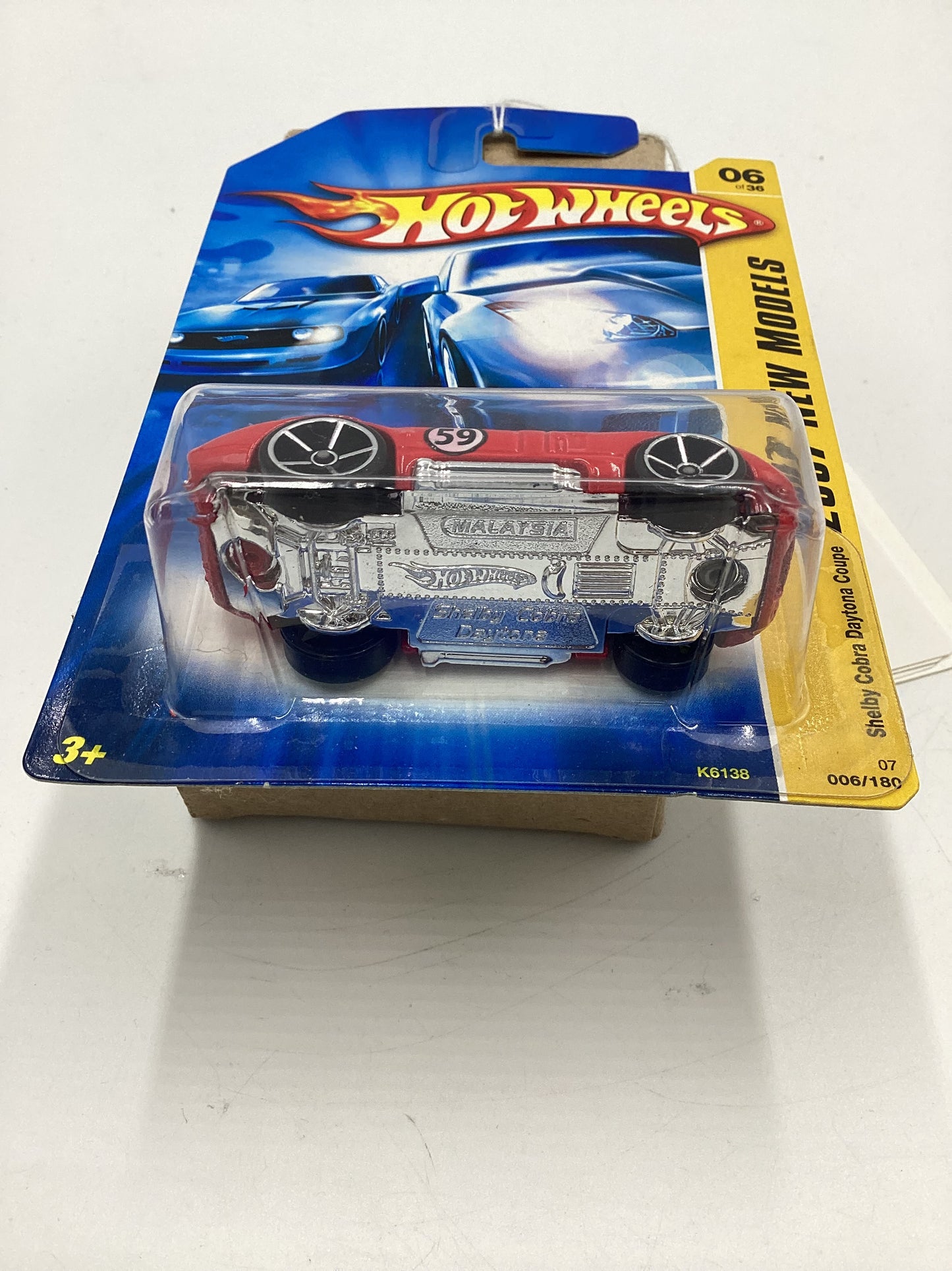 2007 Hot Wheels New Models #6 Shelby Cobra Daytona Coupe Red 21A