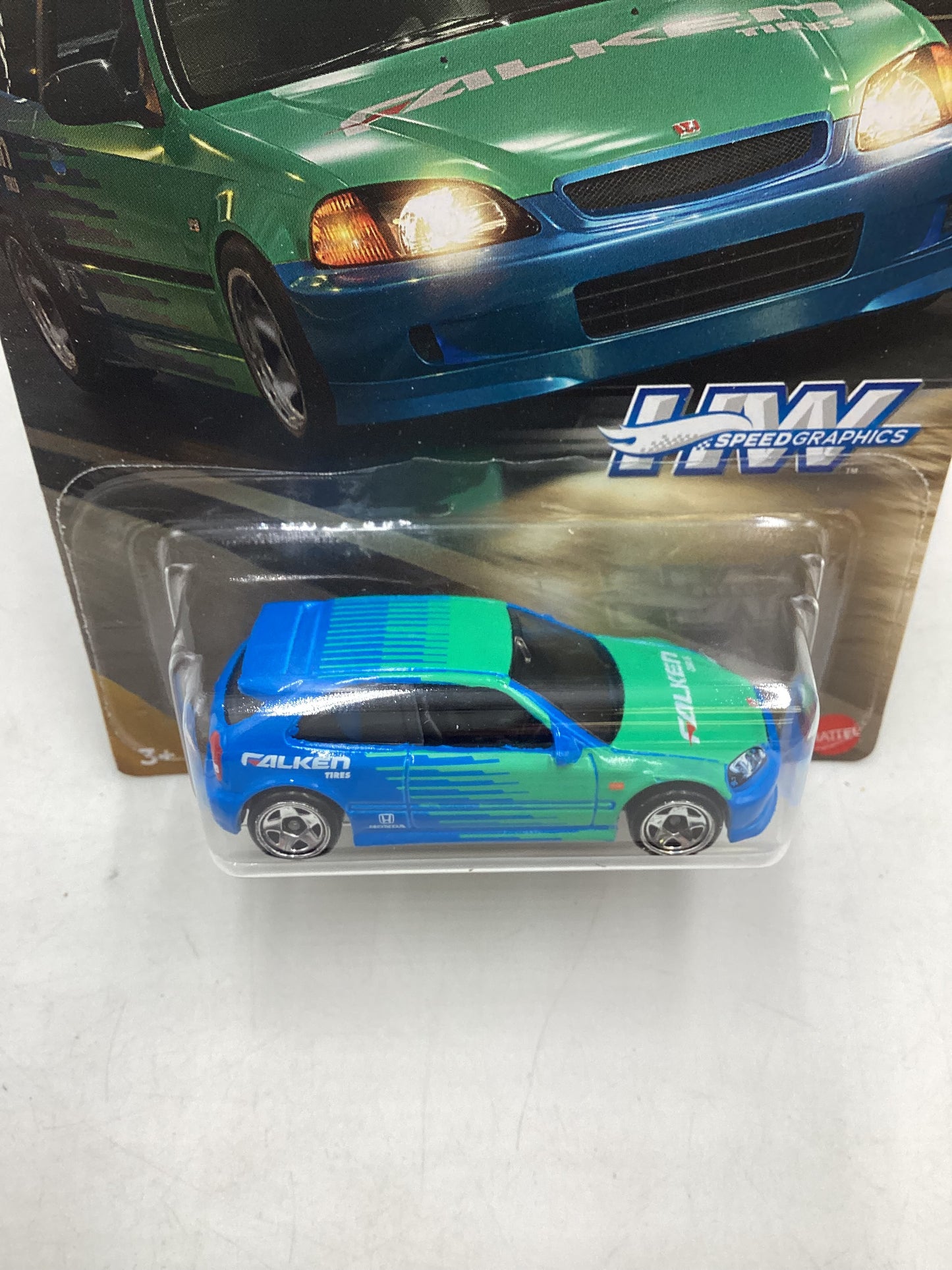 2024 Hot Wheels Speed Graphics 1/5 99 Honda Civic Type R (EK9) Falken 161G