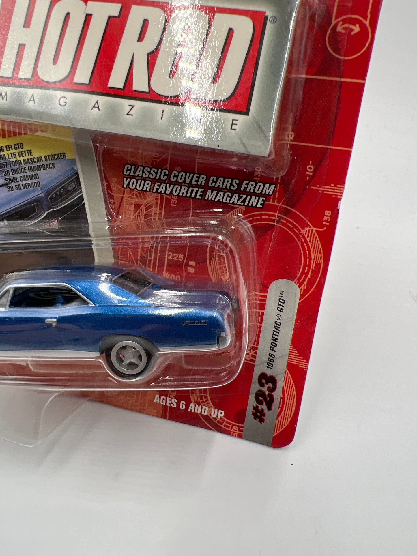 Johnny Lightning Hot Rod Magazine #23 1966 Pontiac GTO Blue