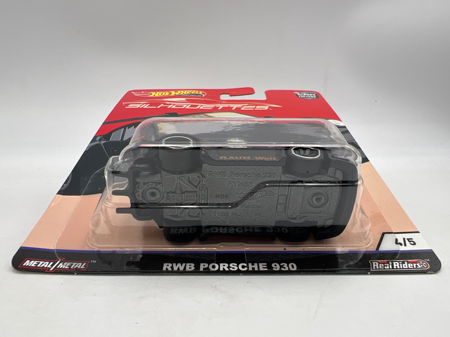 2018 Hot Wheels Premium Silhouettes #4 RWB Porsche 930 Matte Black W/Protector