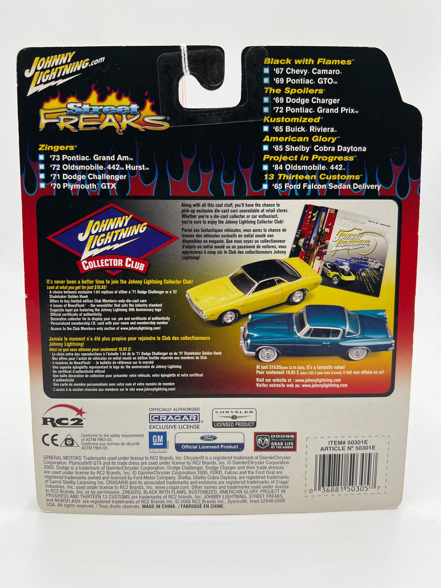 Johnny Lightning Street Freaks The Spoilers #6 72 Pontiac Grand Prix White Lightning Chase Red