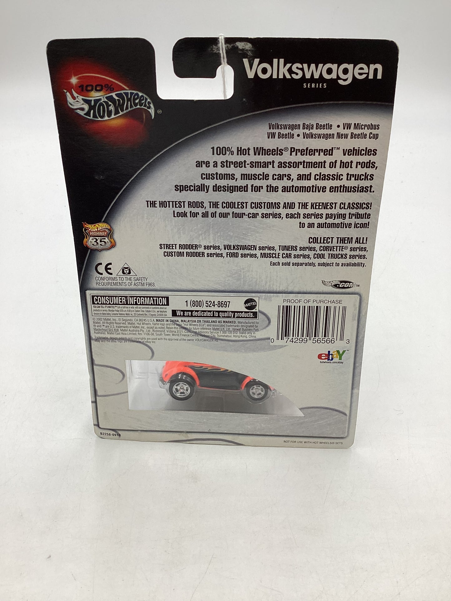 Hot Wheels 100% Volkswagen Series #3 VW Beetle Orange/Black