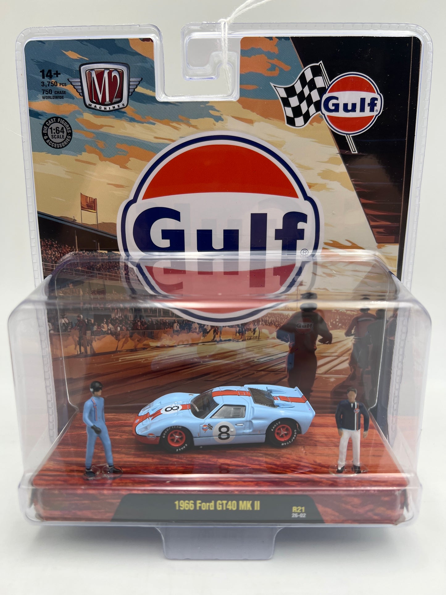 M2 Machines Diorama R21 1966 Ford GT40 MK II Gulf
