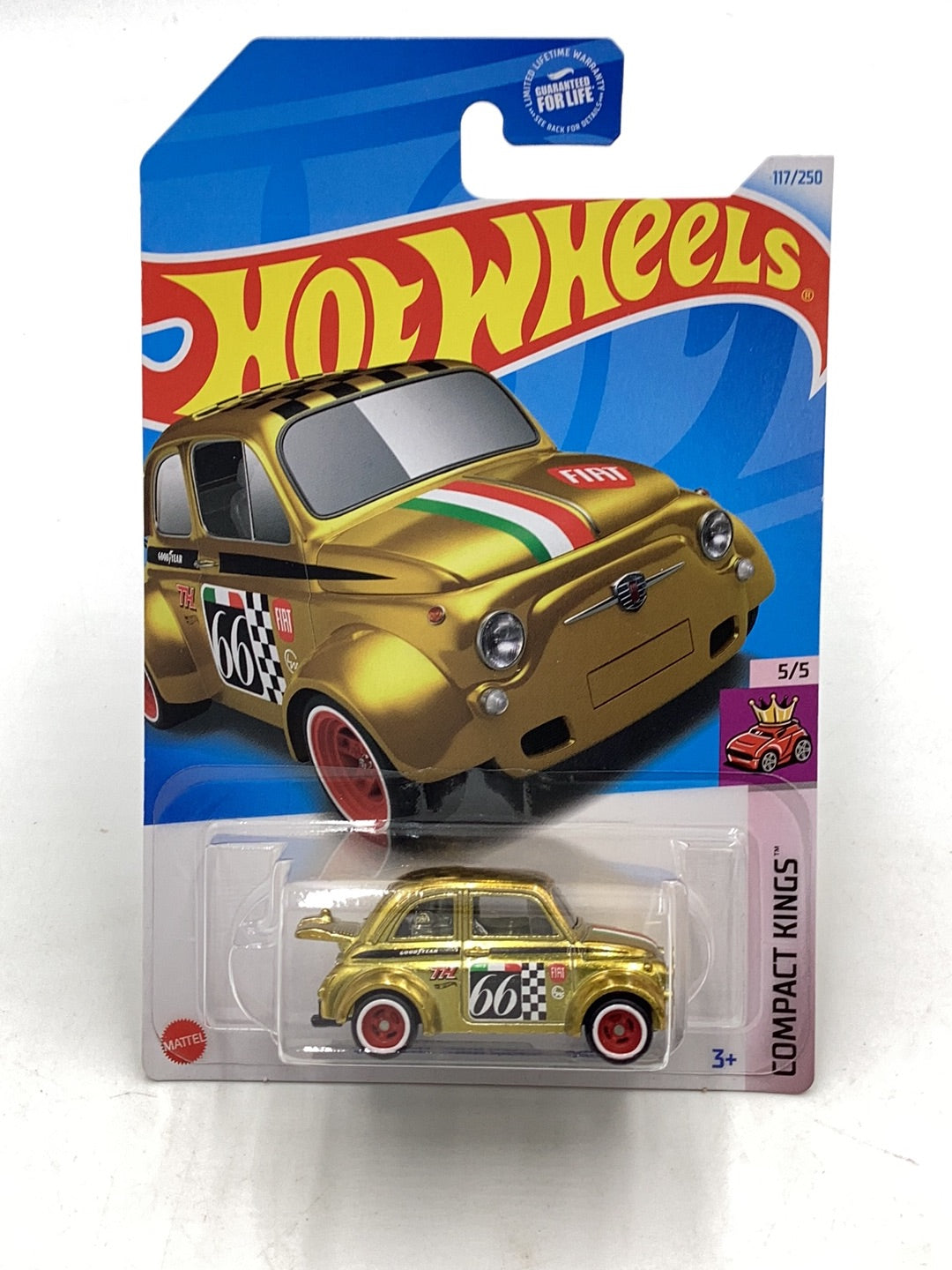 Hot Wheels 2024 E Case Super Treasure Hunt #117 60s Fiat 500D Modificado with protector