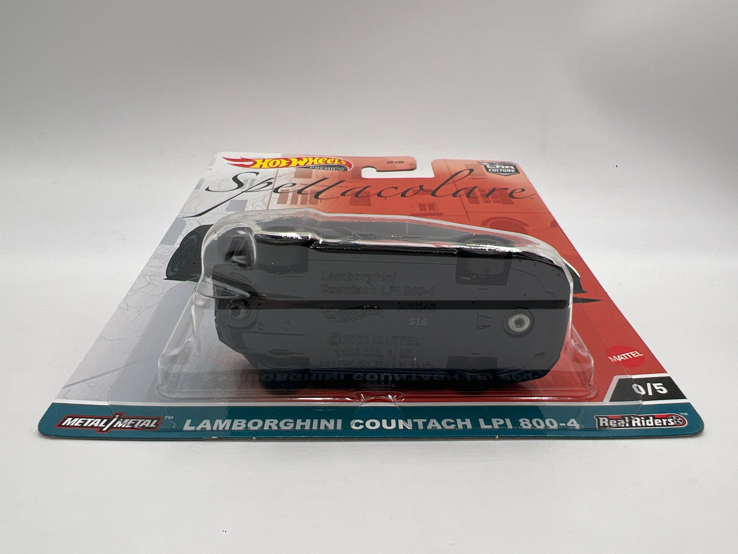 Hot Wheels Premium Car Culture Spettacolare CHASE #0 Lamborghini Countach LPI 800-4 Black W/Protector