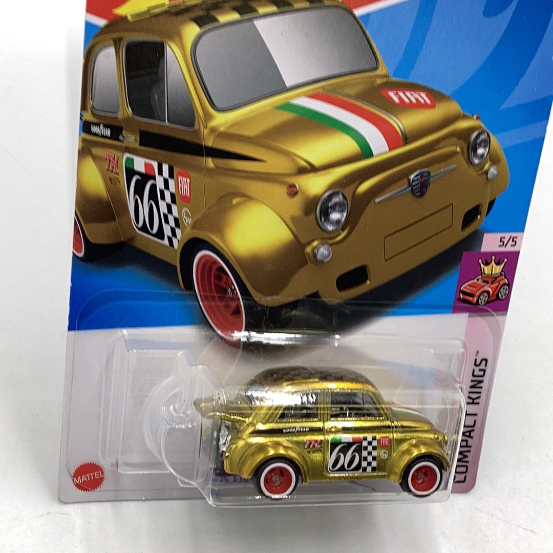 Hot Wheels 2024 E Case Super Treasure Hunt #117 60s Fiat 500D Modificado with protector