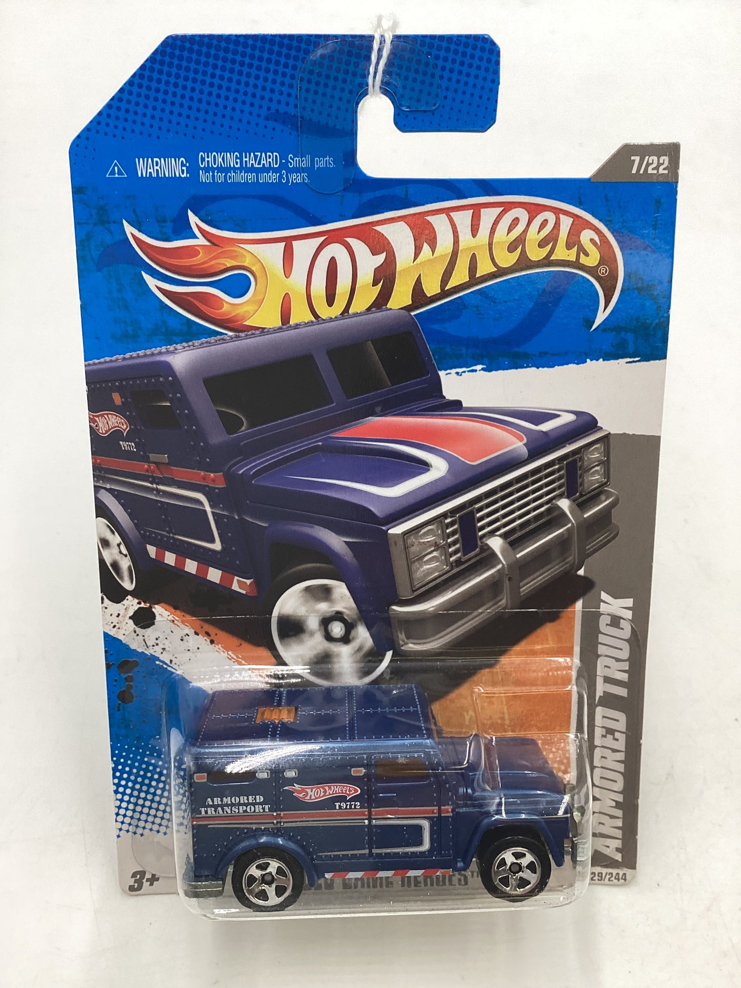 2011 Hot Wheels #229 Armored Truck Blue 45i