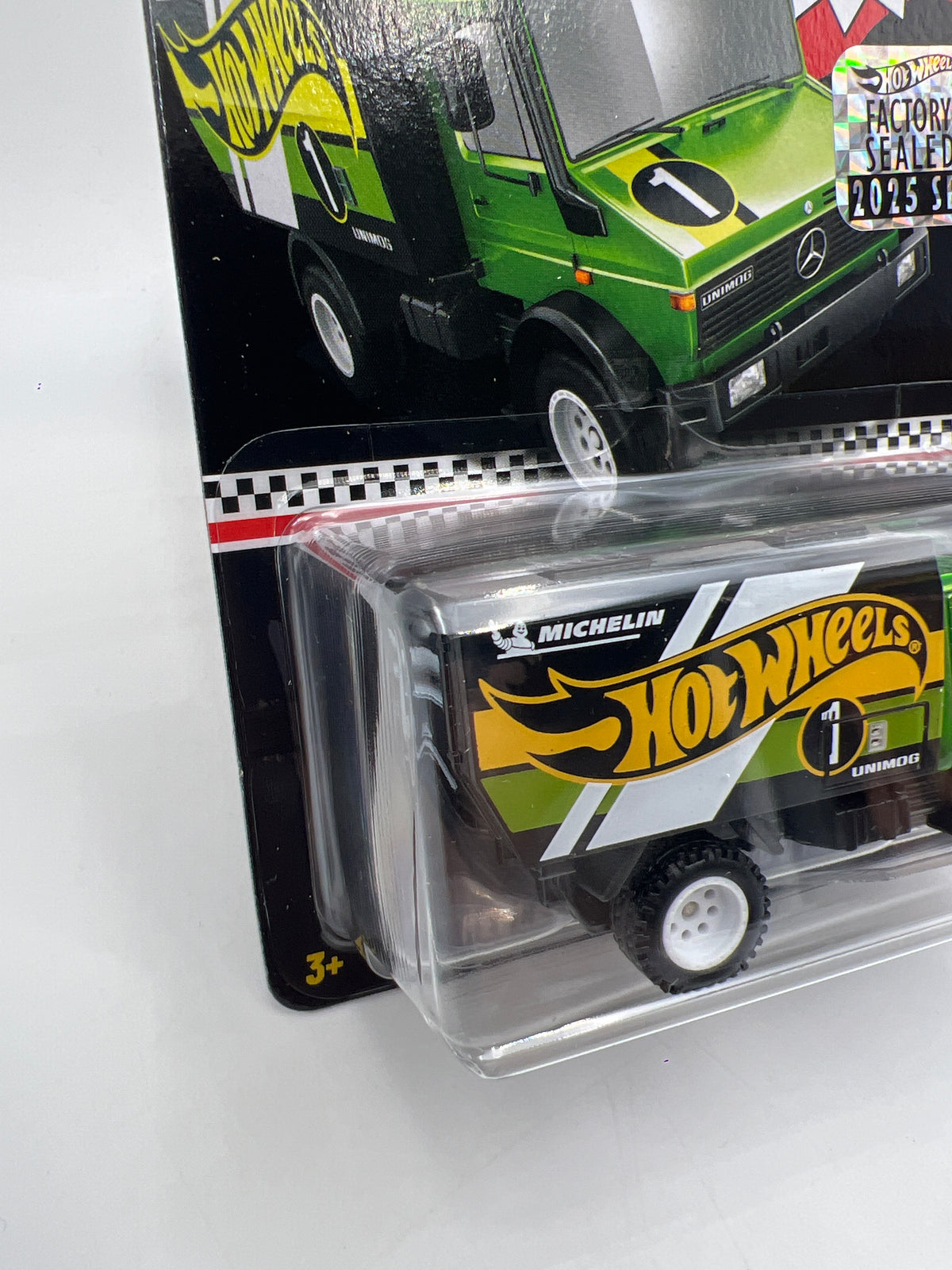 2025 Hot Wheels Factory Sealed Mail In #1 Mercedes-Benz Unimog U 1300L Green W/Protector