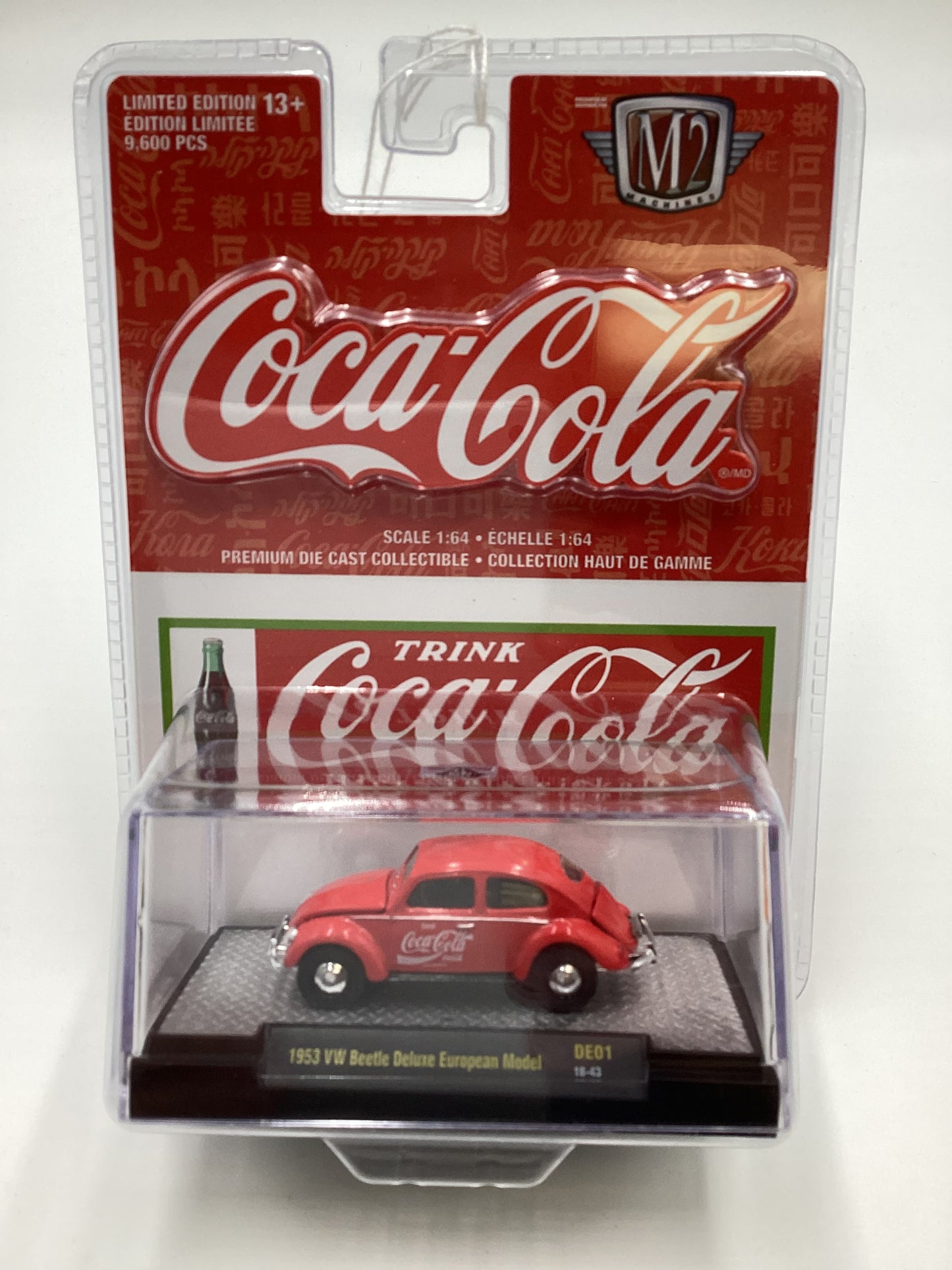 M2 Machines DE01 Coca Cola 1953 VW Beetle European Model Red 200C