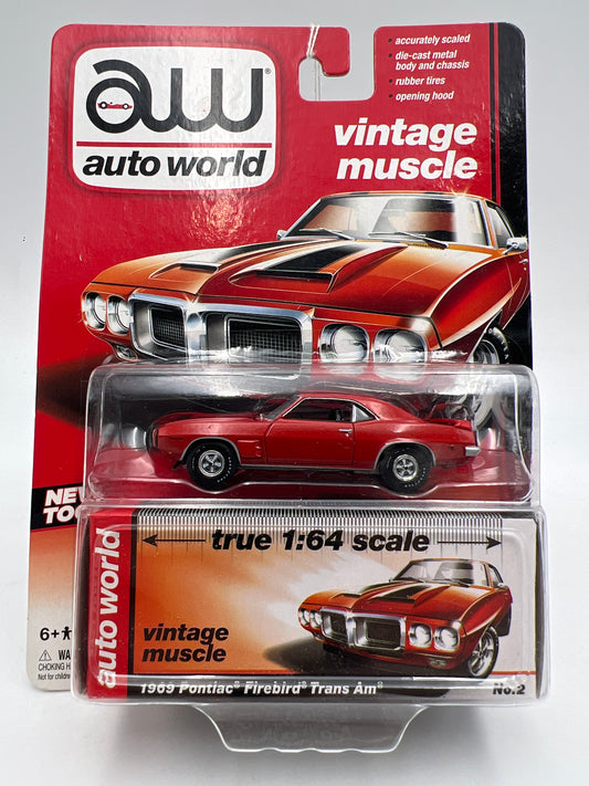 Auto World Vintage Muscle #2 1969 Pontiac Firebird Trans Am Red