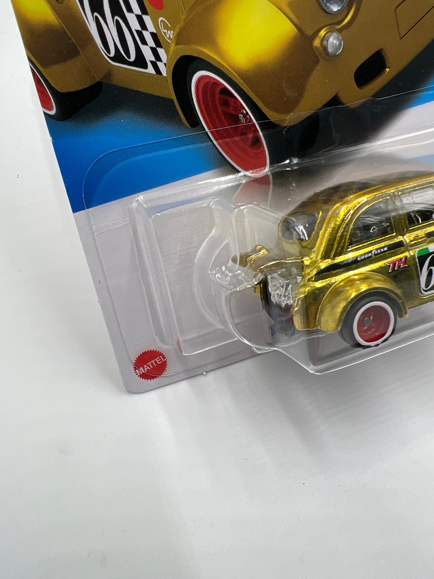 2024 Hot Wheels Super Treasure Hunt #117 60s Fiat 500D Modificado Gold W/Protector #2