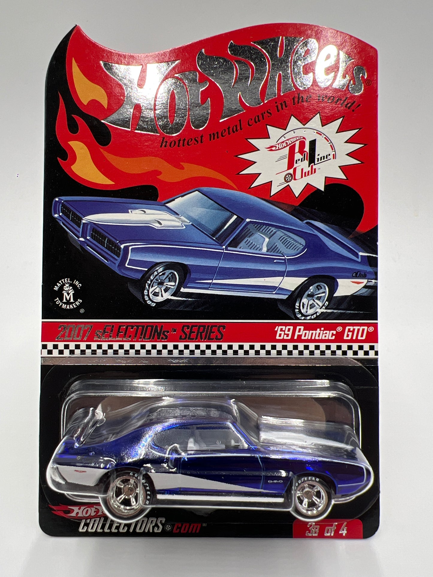2007 Hot Wheels RLC sELECTIONs Series #3B 69 Pontiac GTO Blue 2203/9015 W/Protector