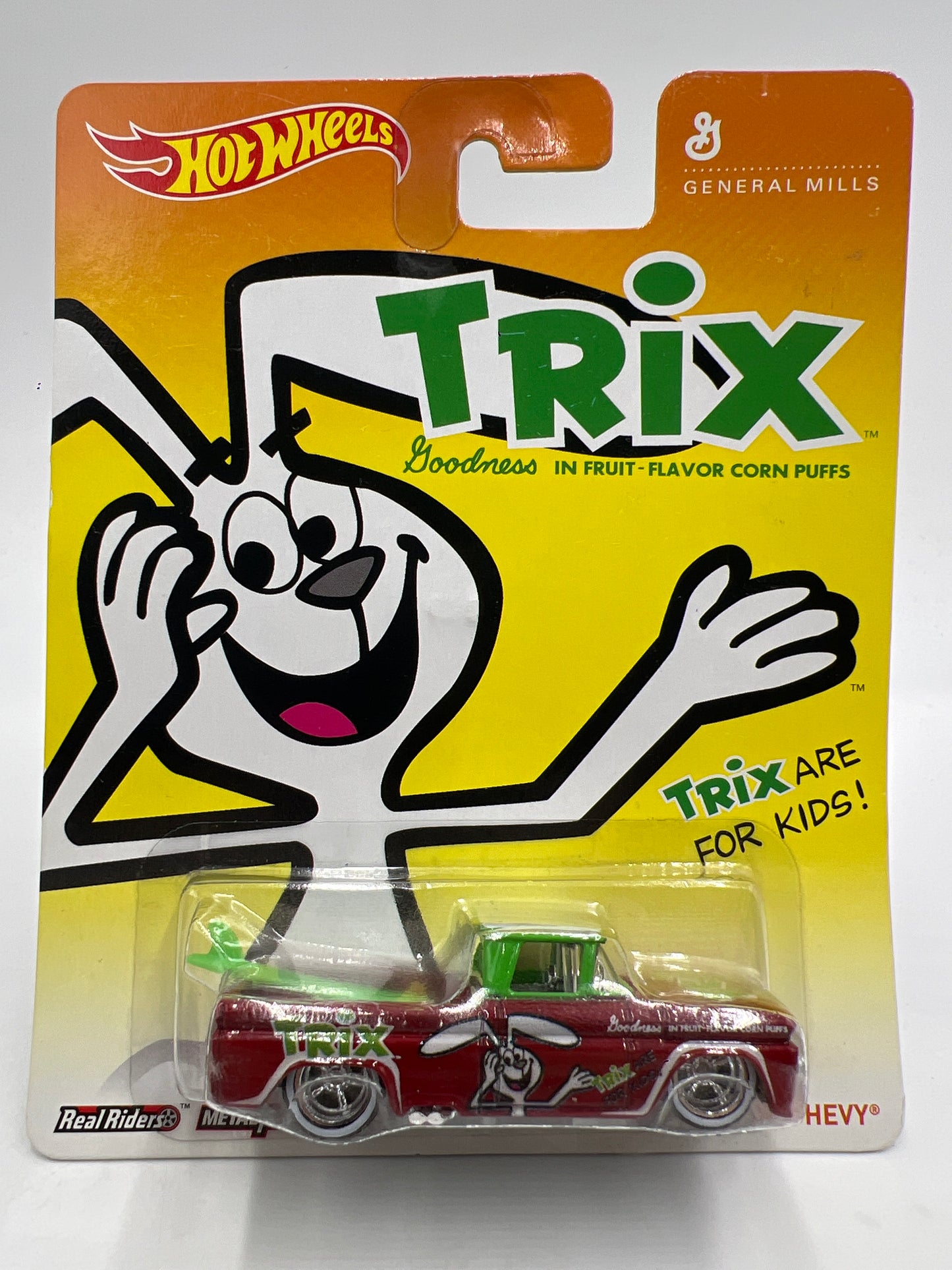 Hot Wheels Premium General Mills Trix Custom 62 Chevy Red W/Protector