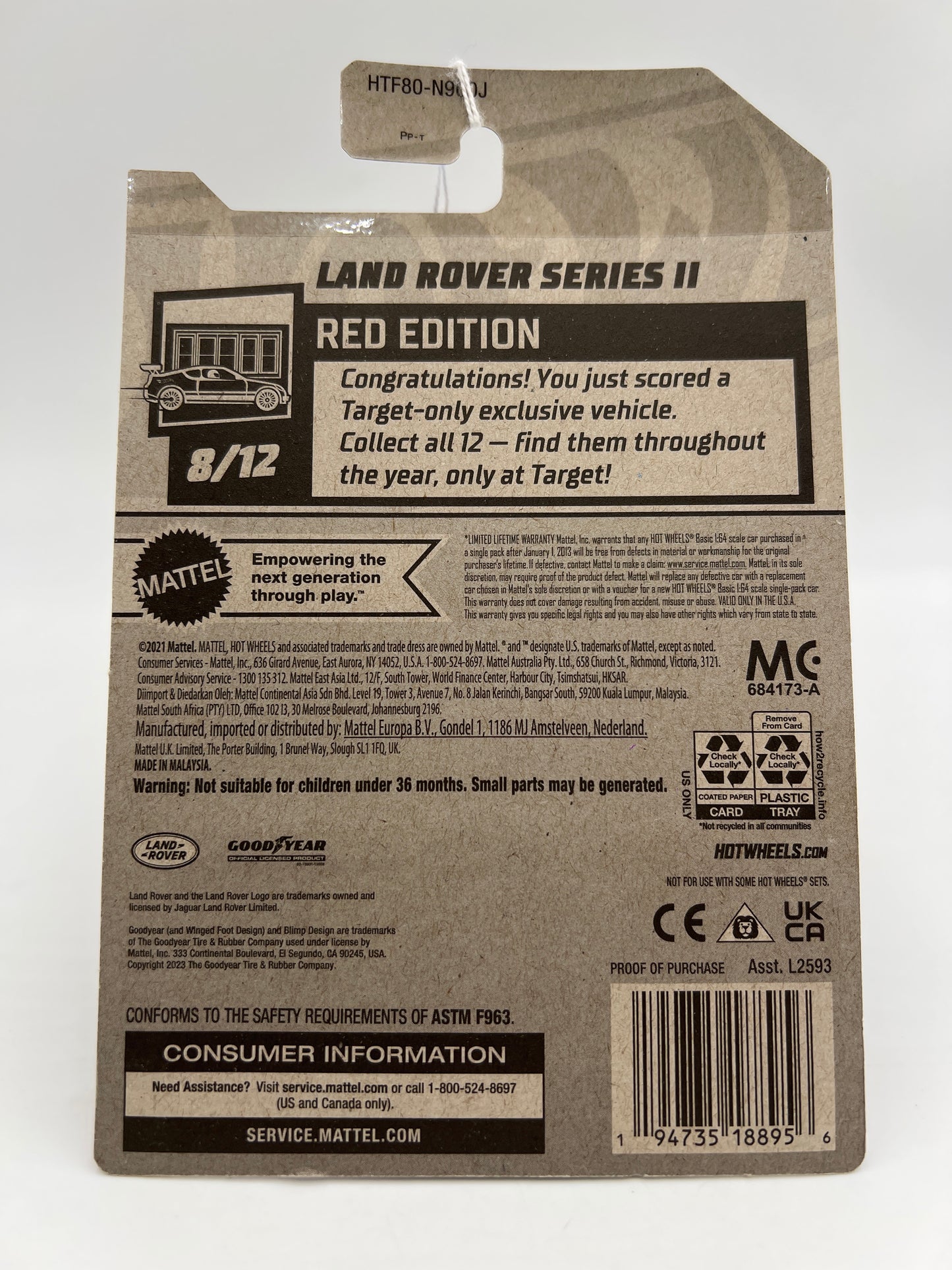 2024 Hot Wheels Target Exclusive Red Edition #92 Land Rover Series II Red 152E