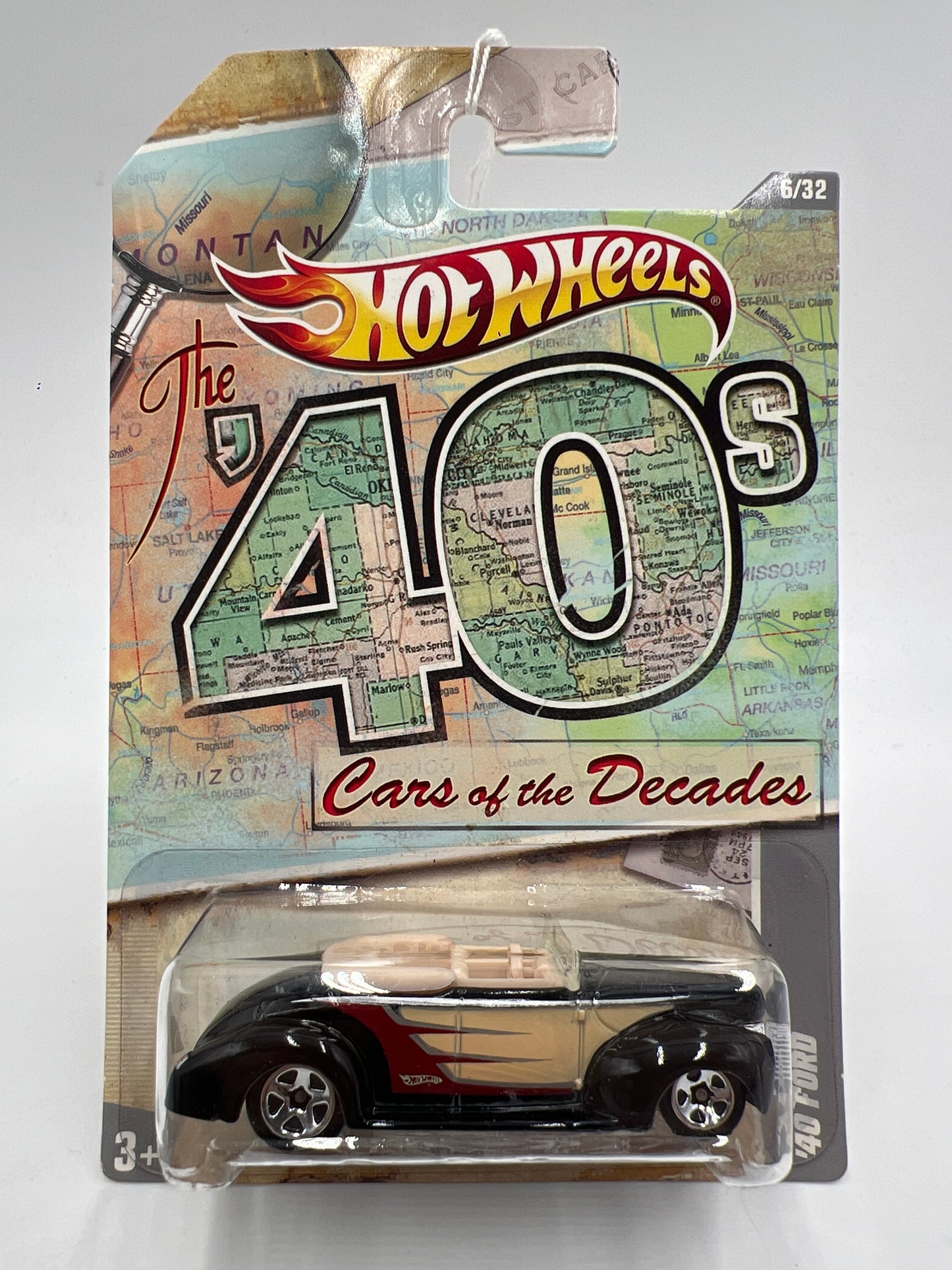 Hot Wheels Cars of the Decades The 40s #6 40 Ford Black 163D