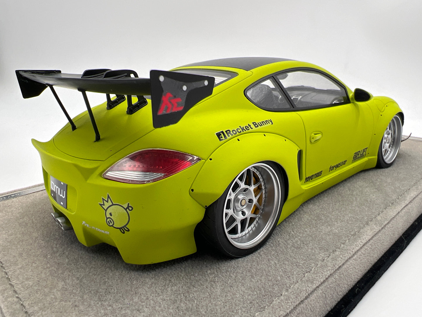 RARE #4/10 Made AutoBarn AB Models 1/18 Scale Porsche Cayman Rocket Bunny W/Box