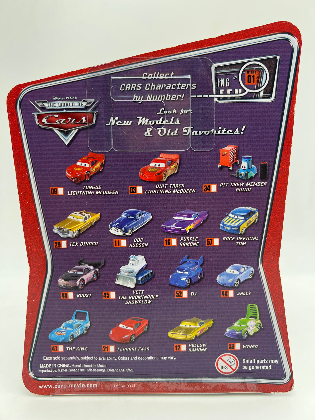 Disney Pixar The World Of Cars #52 DJ 142E