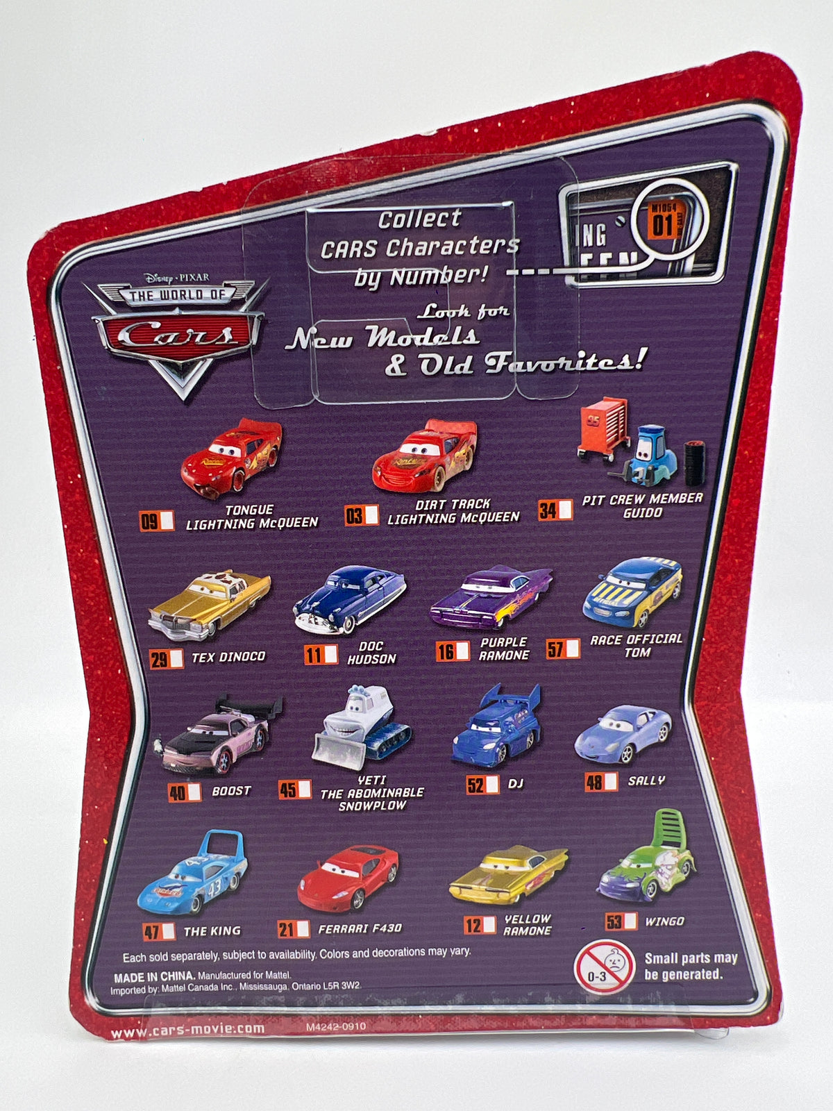 Disney Pixar The World Of Cars #57 Race Official Tom 141H
