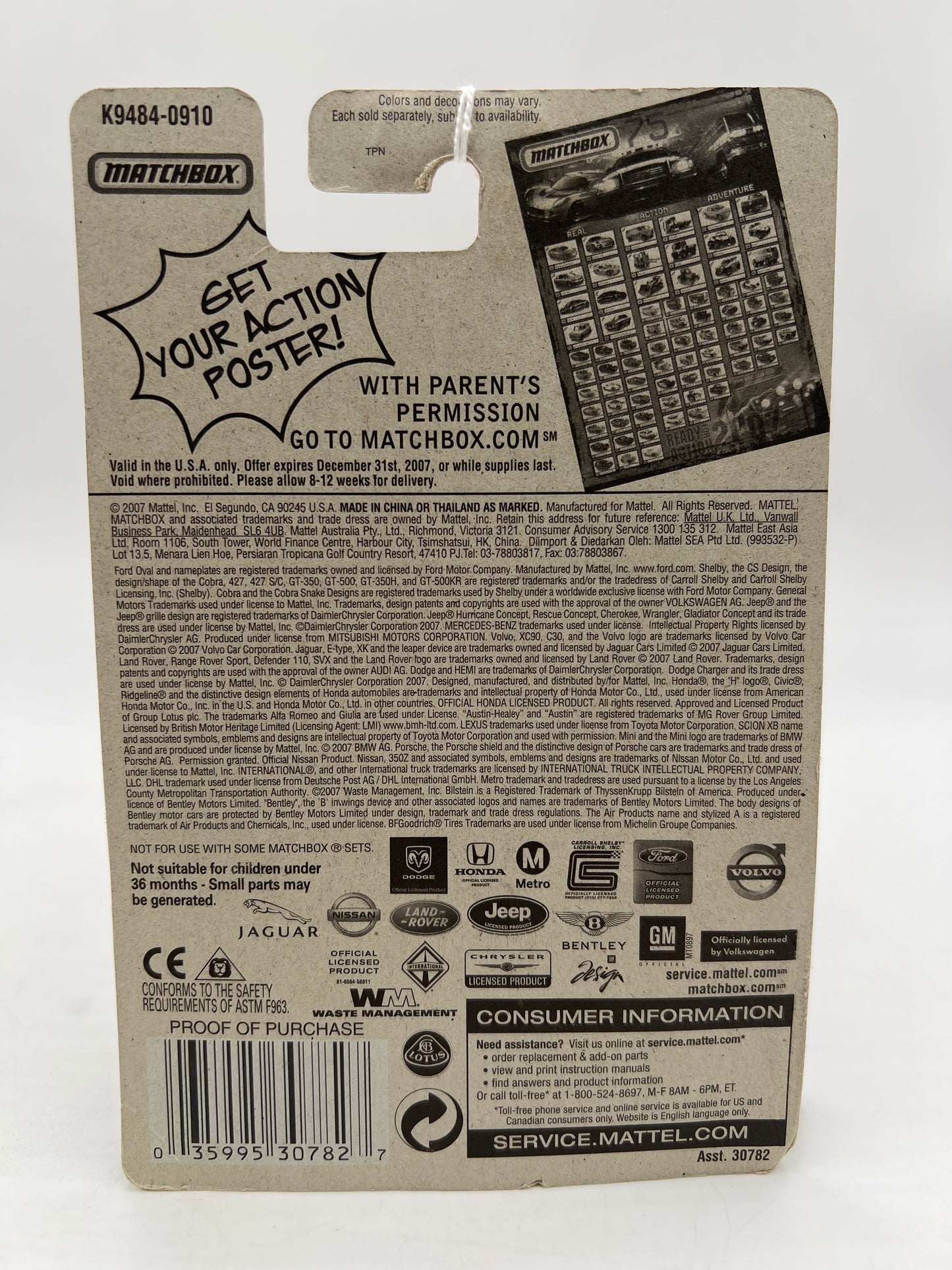Matchbox MBX Metal #24 Volvo XC 90 Silver Bad Blister 216J