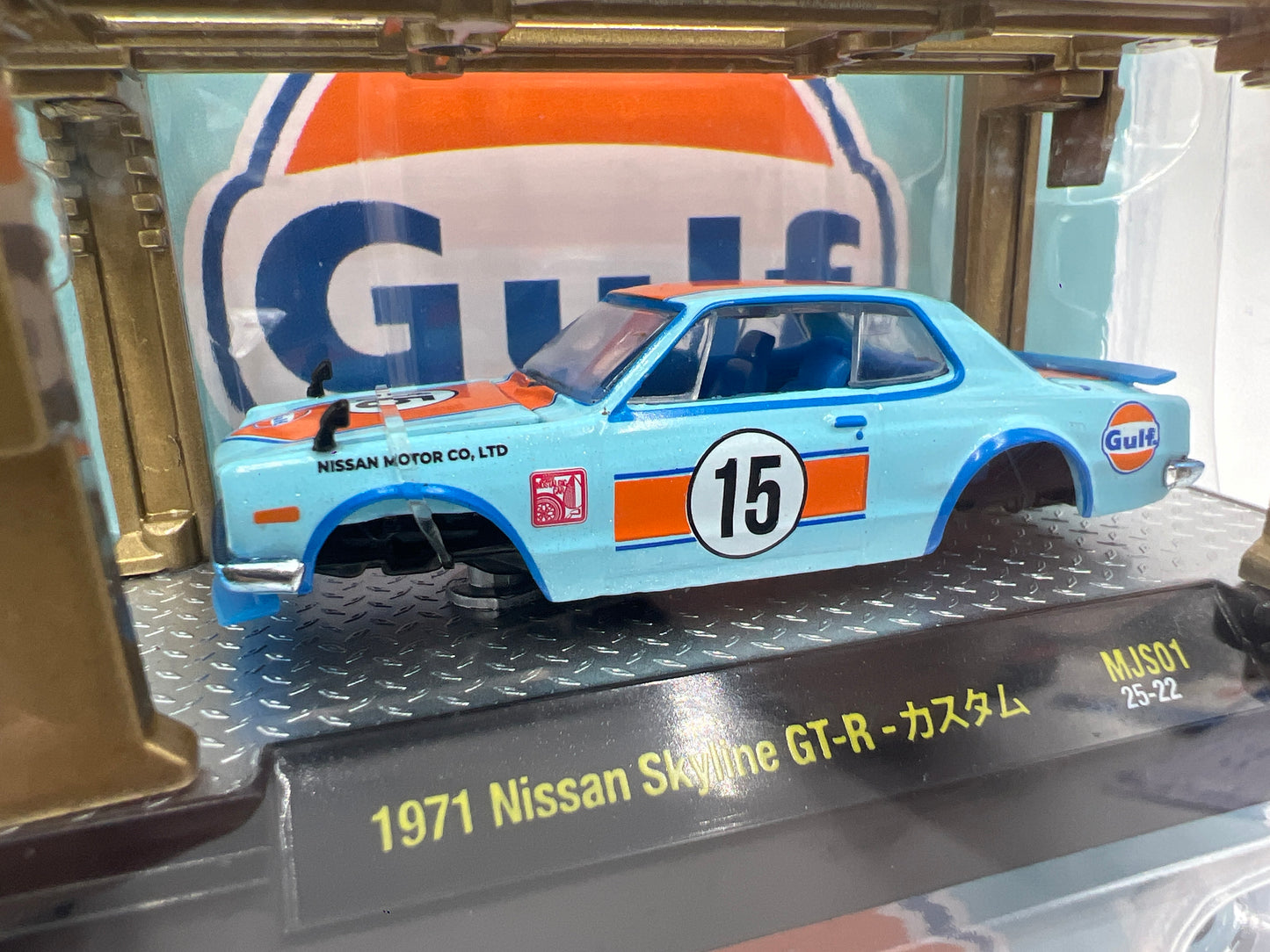 2025 M2 Machines Mijo Exclusives Model Kits CHASE 1/300 1971 Nissan Skyline GT-R Gulf MJS01