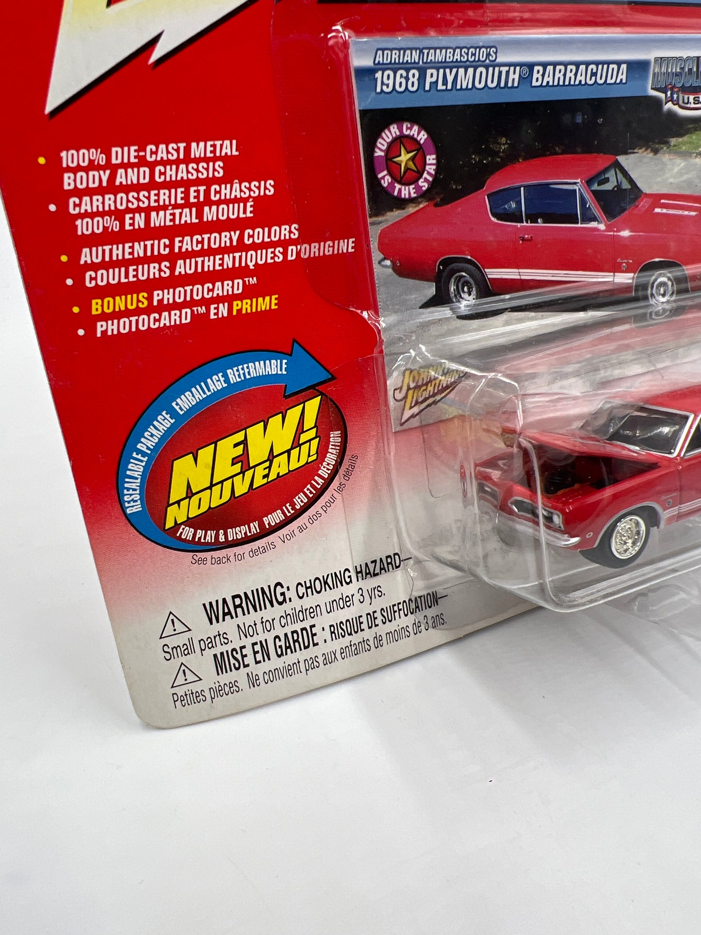Johnny Lightning Muscle Cars USA #23 1968 Plymouth Barracuda Red 219A