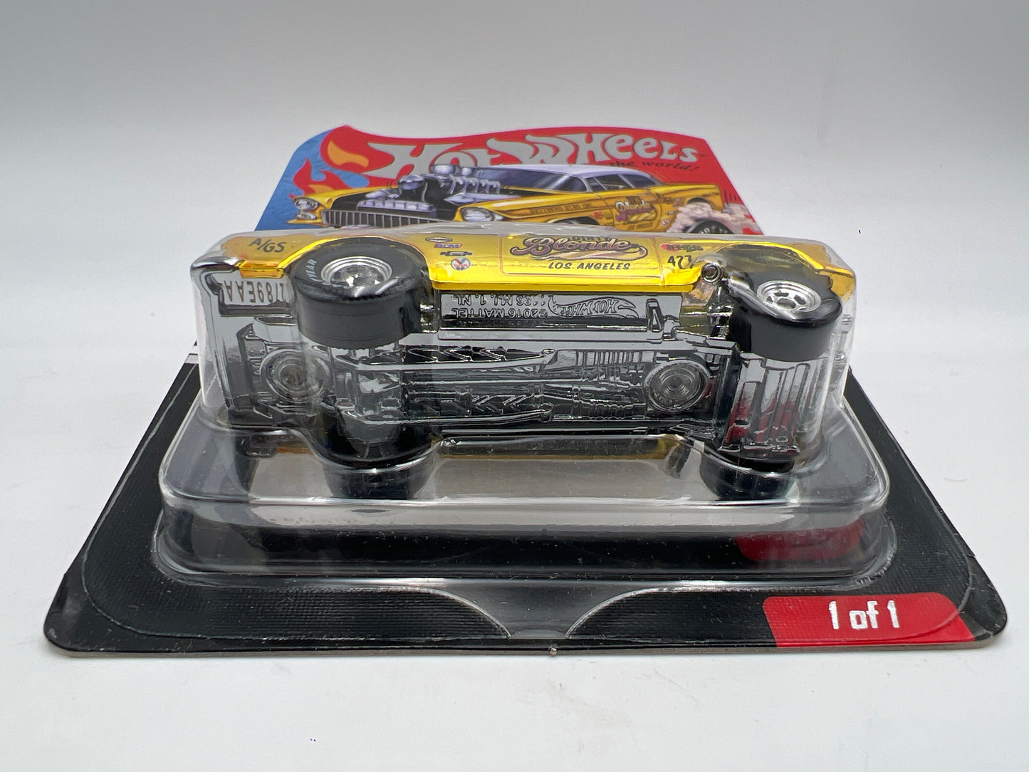 2019 Hot Wheels RLC sELECTIONs Series 55 Chevy Bel Air Gasser Gold W/Protector