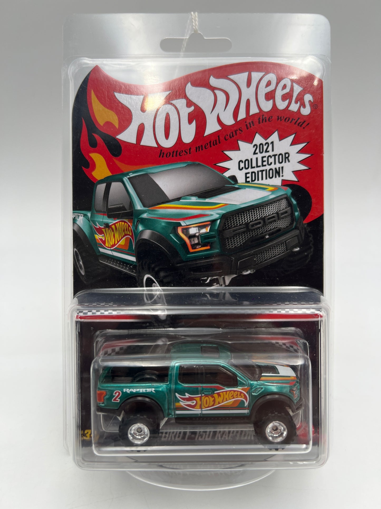 2021 Hot Wheels Mail in #2 17 Ford F-150 Raptor Green W/Protector