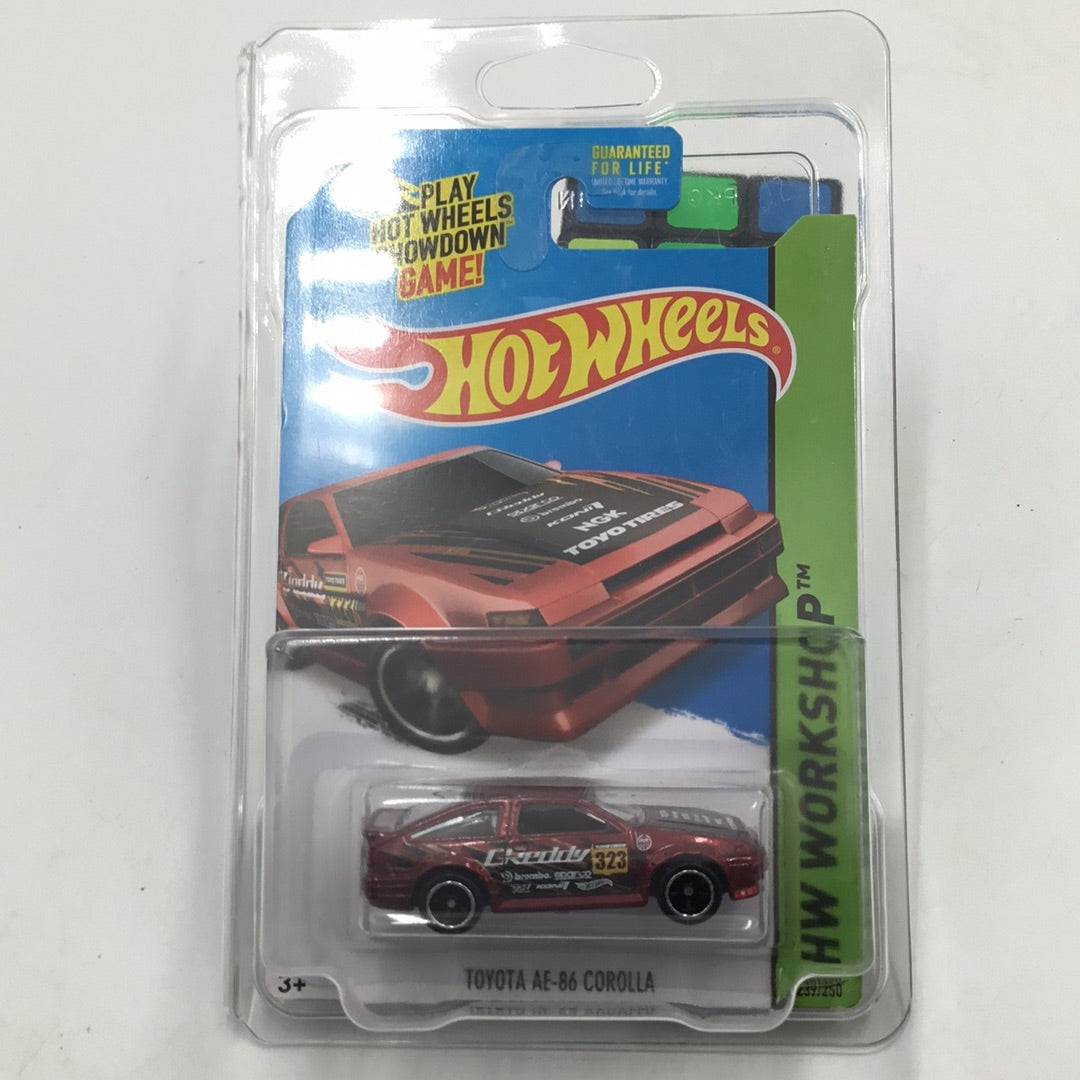 2015 hot wheels super treasure hunt Toyota AE-86 Corolla #239 with protector