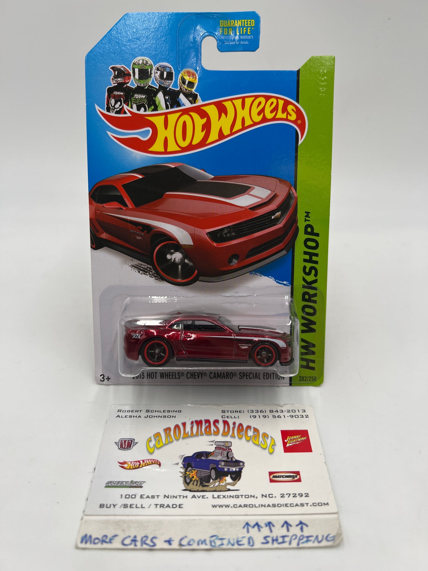 2014 Hot Wheels Super Treasure Hunt #202 2013 Hot Wheels Chevy Camaro Special Edition Red W/ Protector