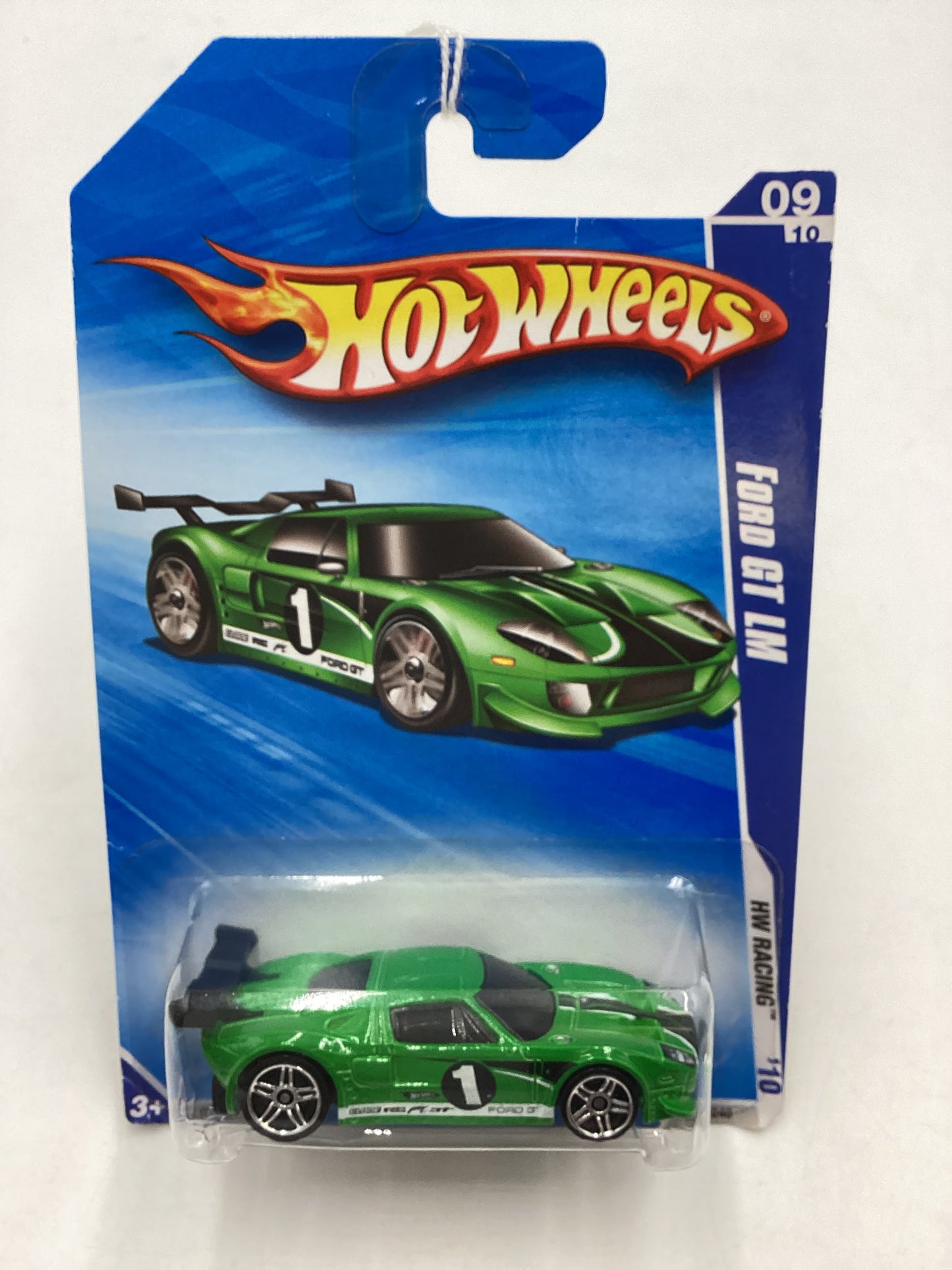 2010 Hot Wheels #157 Green Ford GT LM 30E