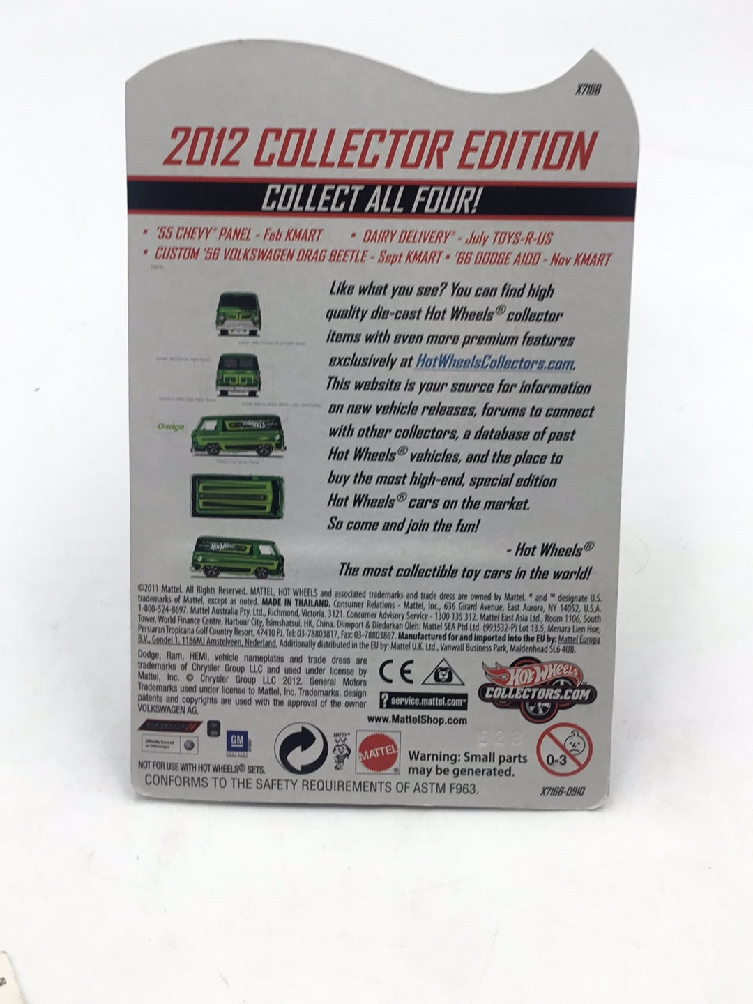 Hot wheels 2012 collectors edition 66 Dodge A100 Kmart mail in with protector