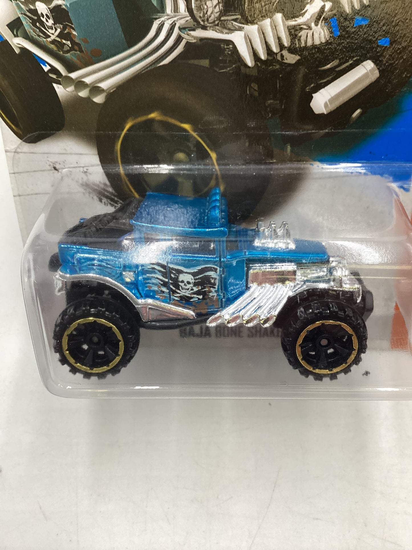 2013 Hot Wheels #90 Baja Bone Shaker Blue Black wheels 42C